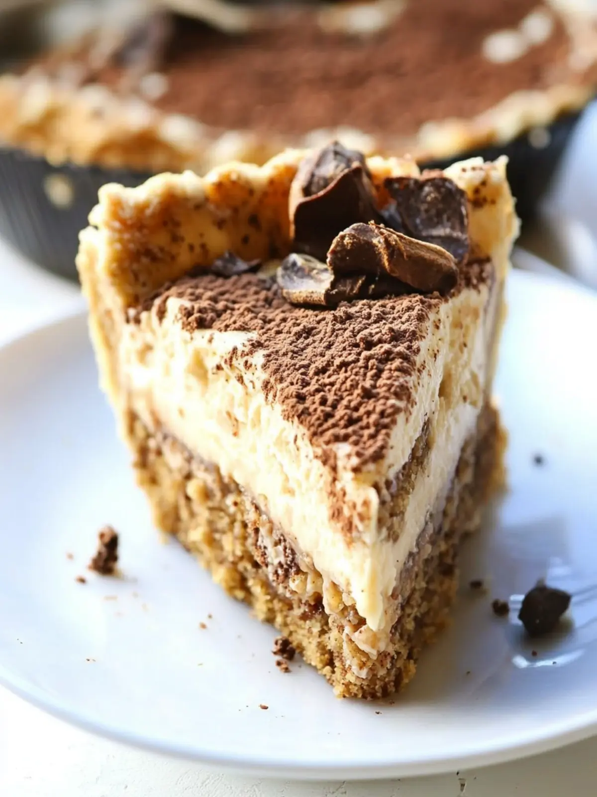 Indulge in Deep-Dish Tiramisu Pie with Coffee Crunch Crumble 4 Deep-Dish Tiramisu Pie with Coffee Crunch Crumble