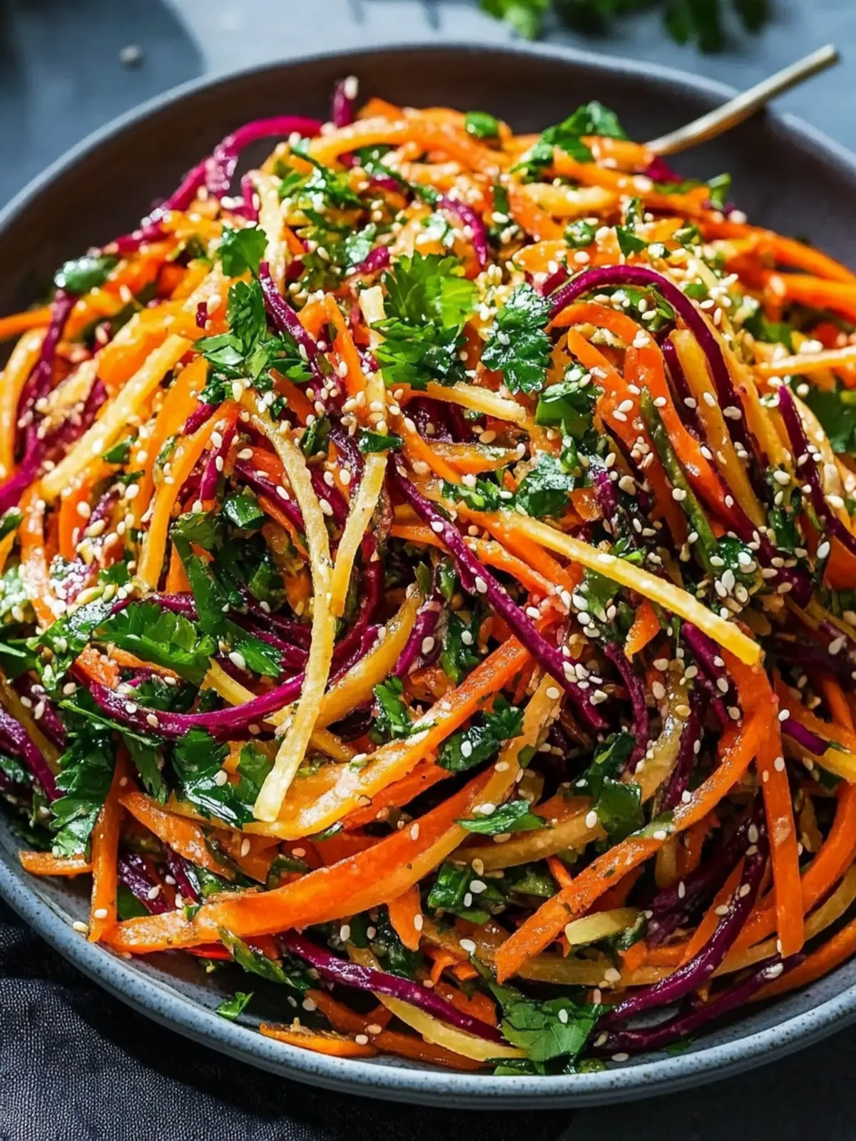 Shaved Rainbow Carrot Sesame Salad That Brightens Your Day 4 Shaved Rainbow Carrot Sesame Salad