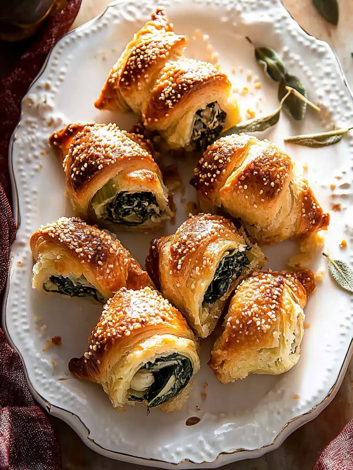 Spinach and Artichoke Dip Rolls