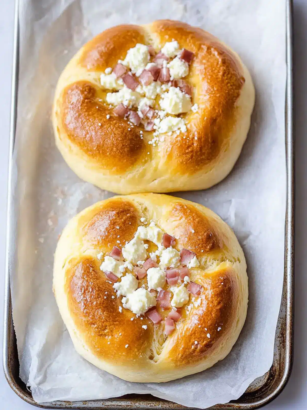 Savory Breakfast Brioche Buns with Custom Egg Toppings 3 Breakfast Brioche Buns