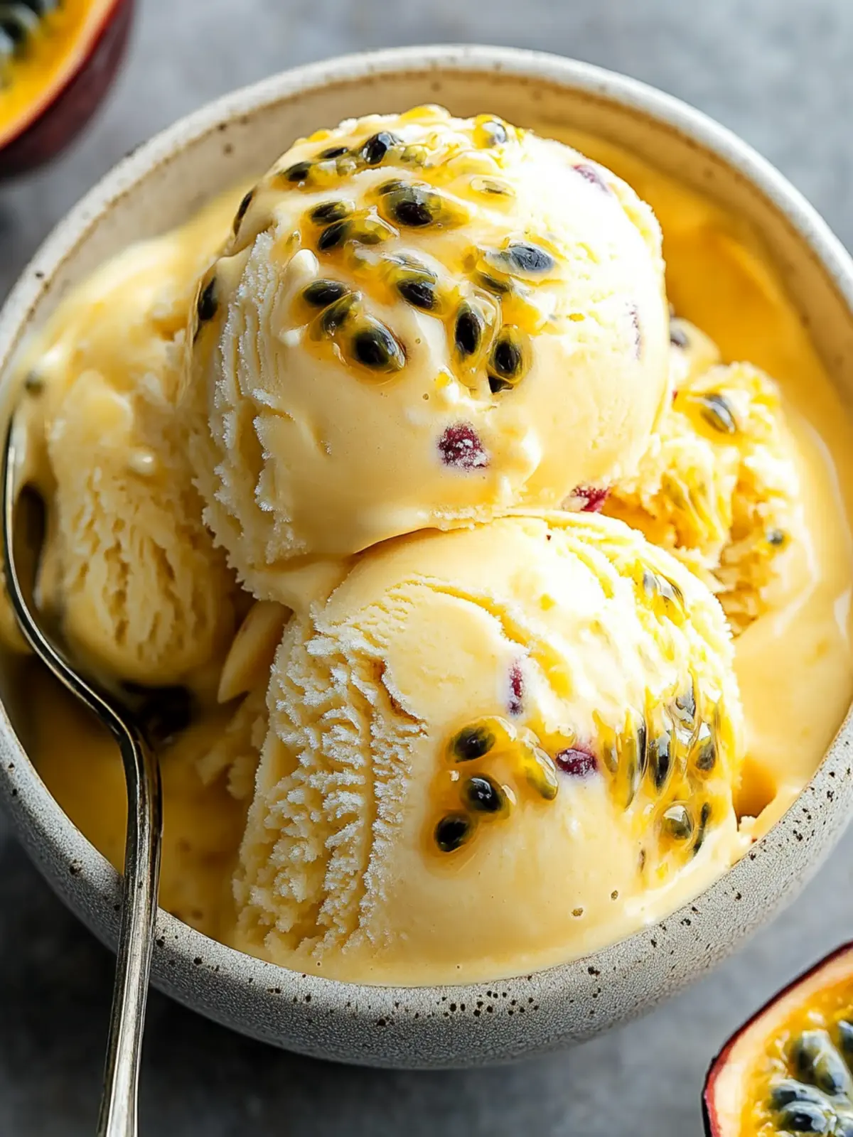 Creamy Easy Homemade Passionfruit Ice Cream Recipe Bliss 2 Easy Homemade Passionfruit Ice Cream