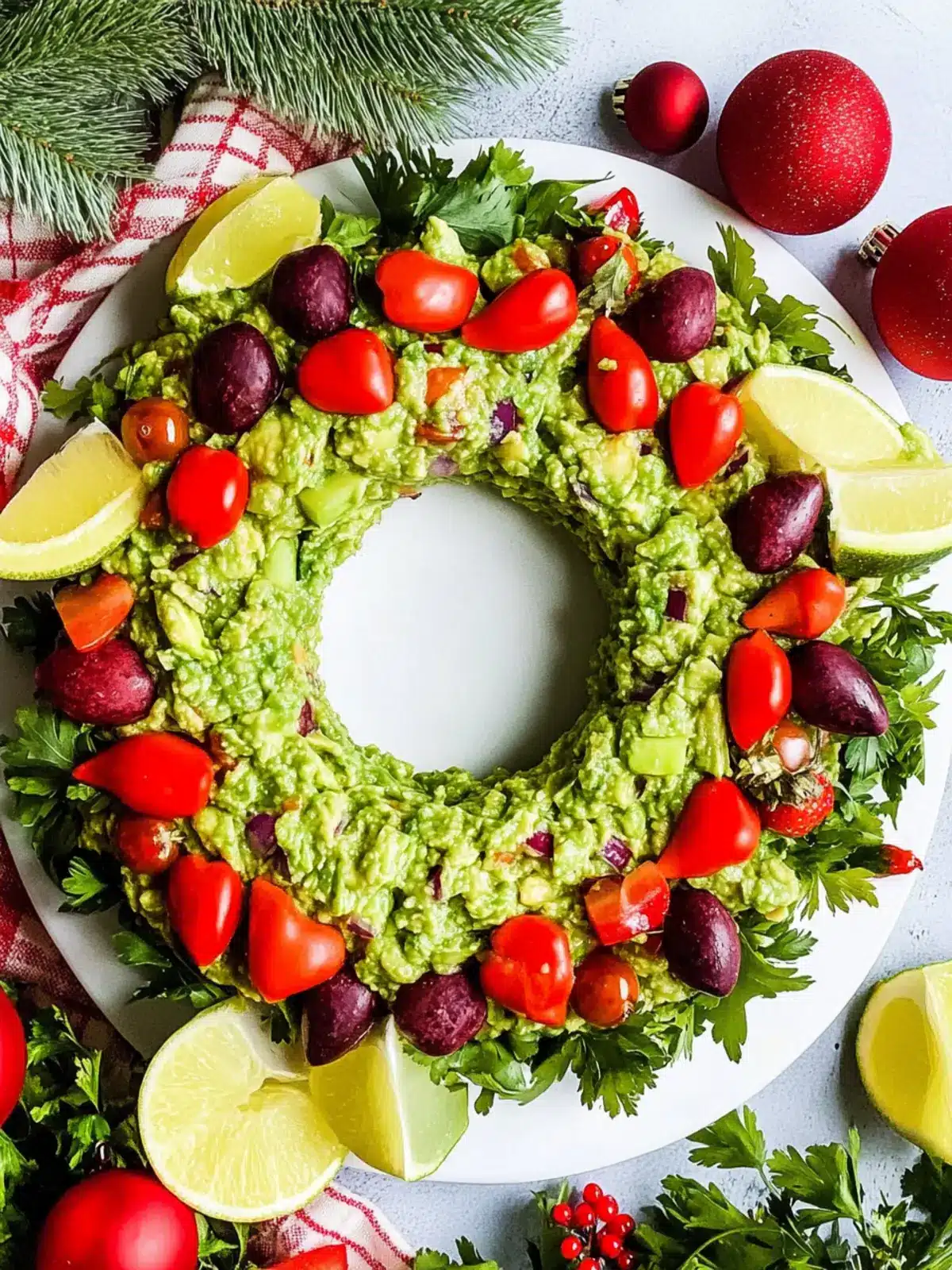 Create a Festive Christmas Guacamole Wreath Appetizer Today 5 Christmas Guacamole Wreath Appetizer