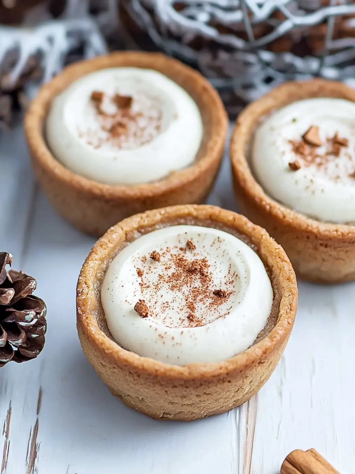 Festive Eggnog Cheesecake Cookie Cups to Delight Your Holidays 2 Eggnog Cheesecake Cookie Cups