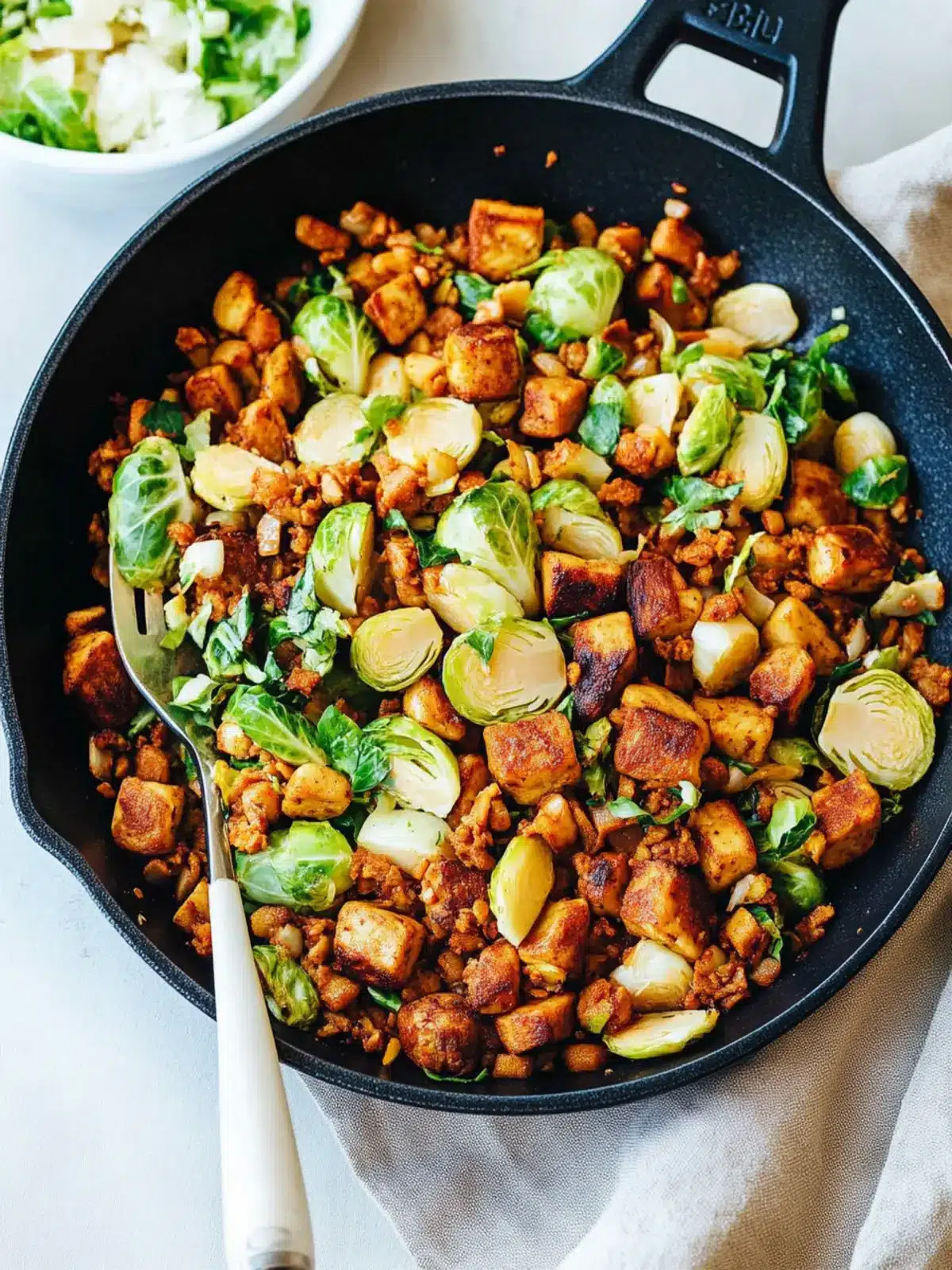 Delicious Tempeh Hash with Brussels Sprouts You’ll Love 2 Tempeh Hash with Brussels Sprouts
