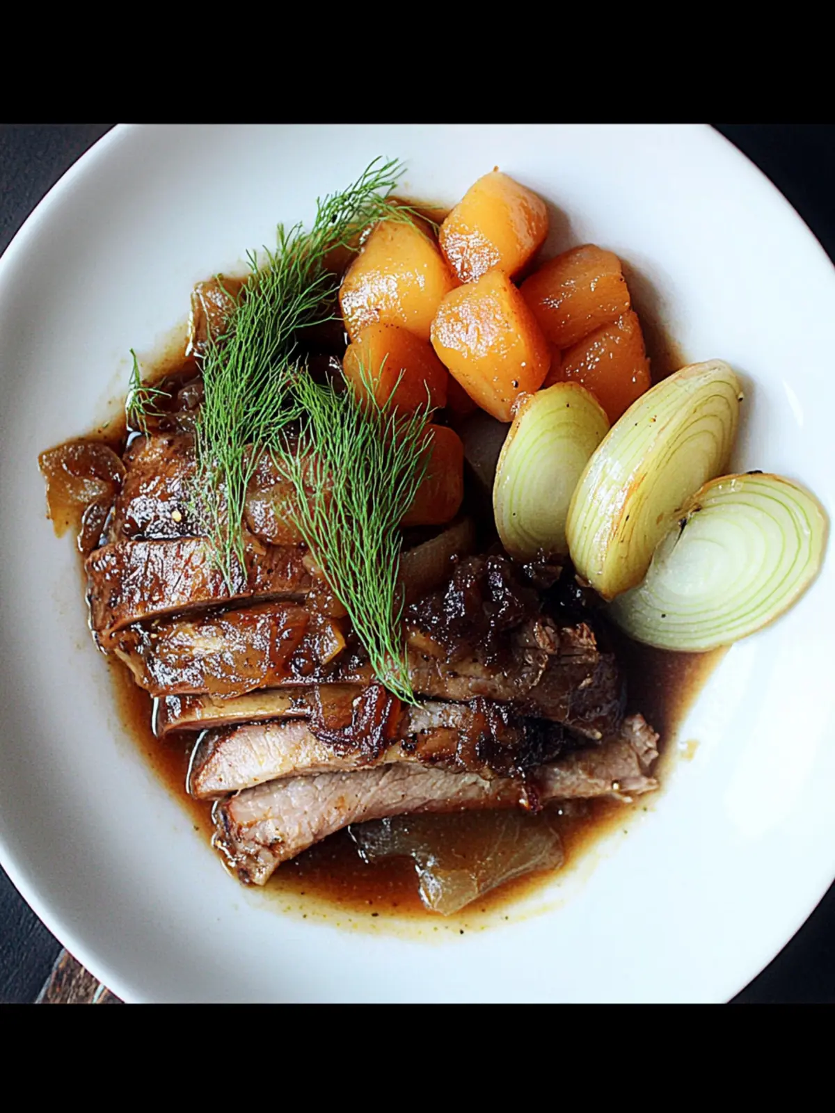 Melt-in-Your-Mouth Braised Brisket with Fennel & Onions 2 Braised Brisket with Fennel & Onions