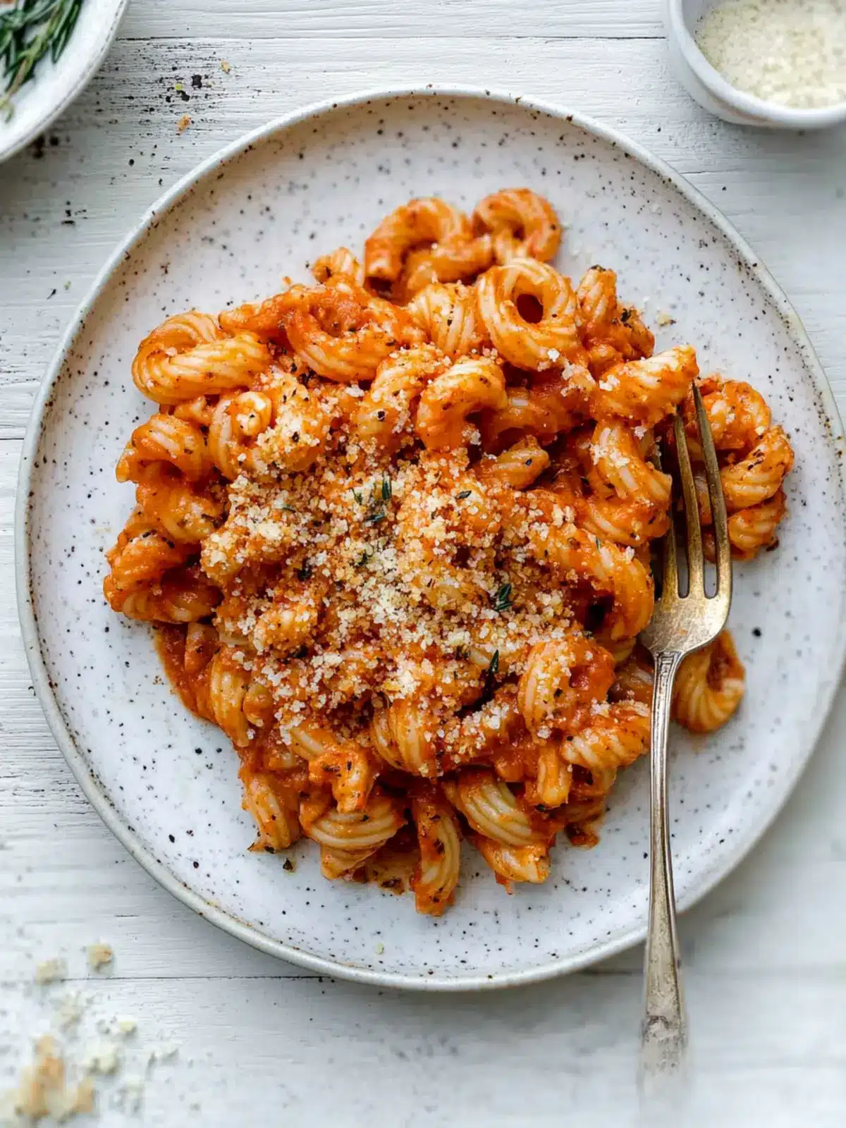 Creamy Vodka Sauce Pasta with Toasty Rosemary Breadcrumbs Bliss 5 Creamy Vodka Sauce Pasta with Toasty Rosemary Breadcrumbs
