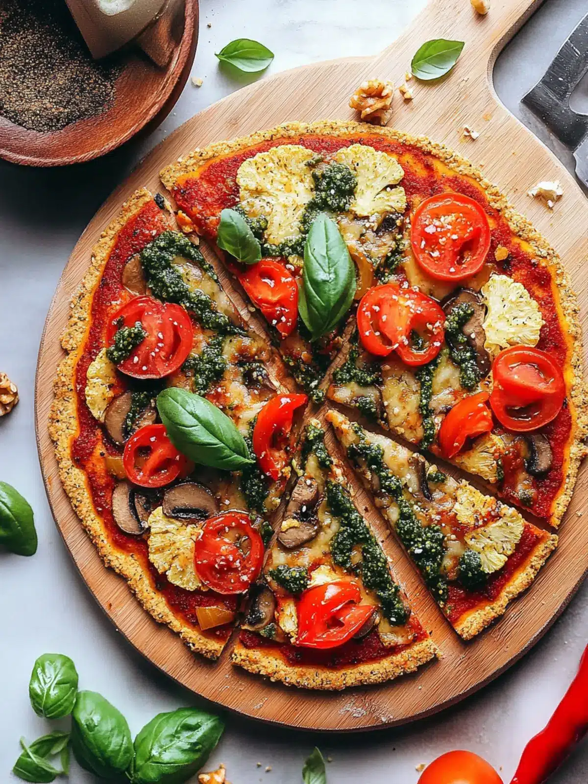 Irresistible Vegan Cauliflower Pizza Crust That's Easy to Make 2 Vegan Cauliflower Pizza Crust