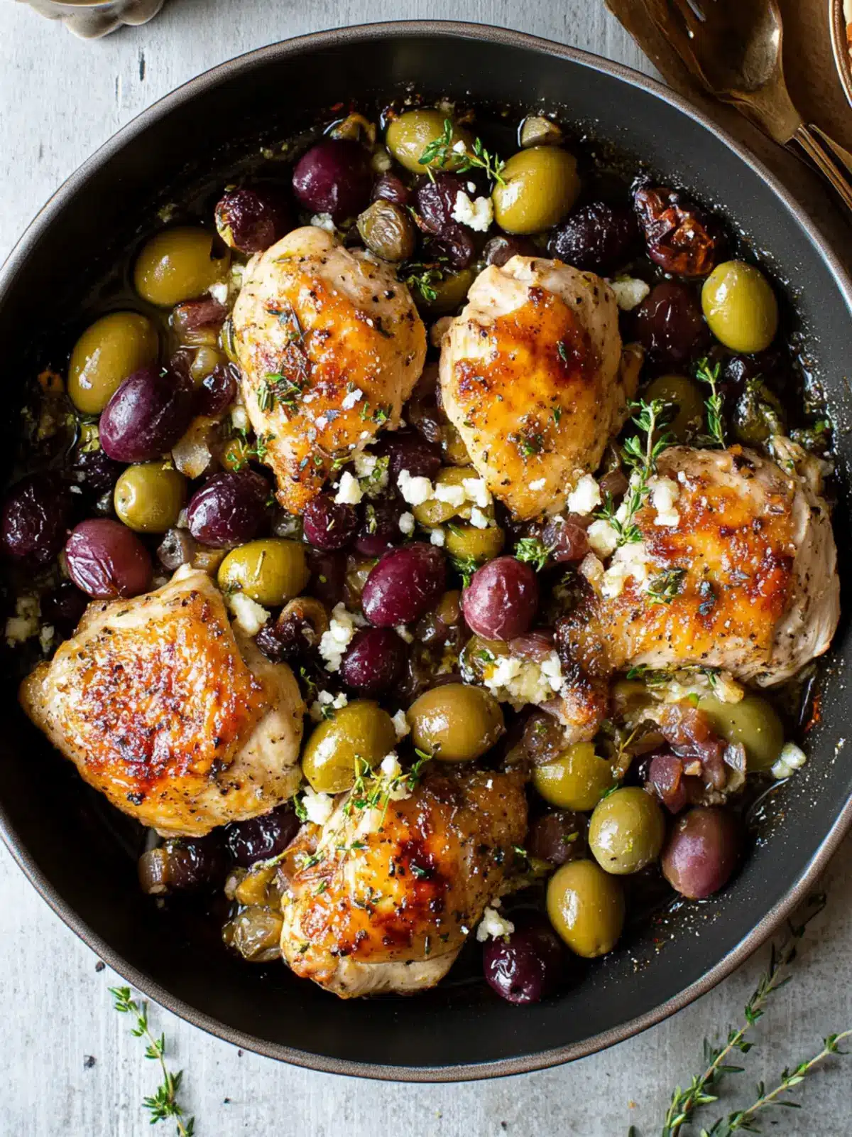 Savory Pan-Roasted Chicken with Grapes & Olives Delight 4 Pan-Roasted Chicken with Grapes & Olives