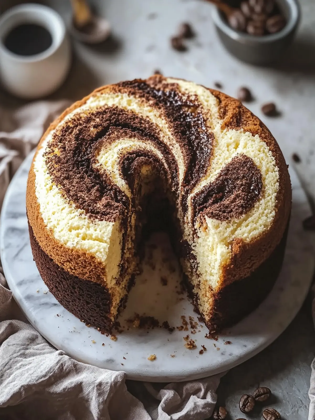 Warm Coffee Cinnamon Marble Cake: A Slice of Pure Comfort 4 Warm Coffee Cinnamon Marble Cake
