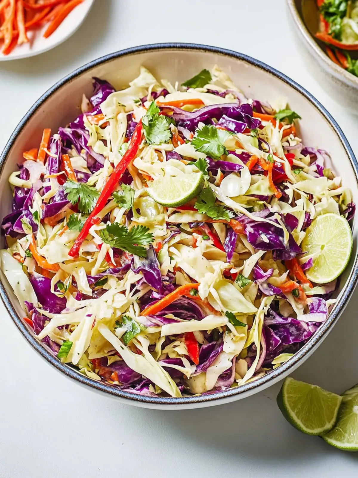 Crunchy Cabbage Salad with Dijon-Lime Vinaigrette to Wow You 4 Crunchy Cabbage Salad with Dijon-Lime Vinaigrette