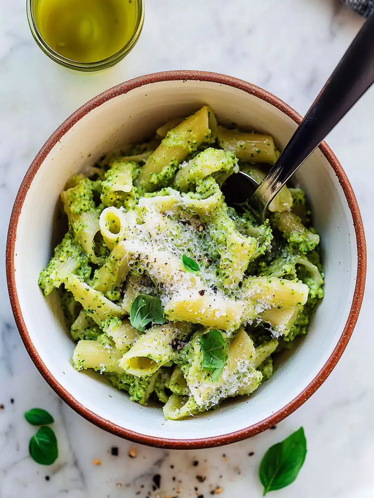 Broccoli Pesto Pasta with Green Olives for Vibrant Flavor! 4 Broccoli Pesto Pasta with Green Olives