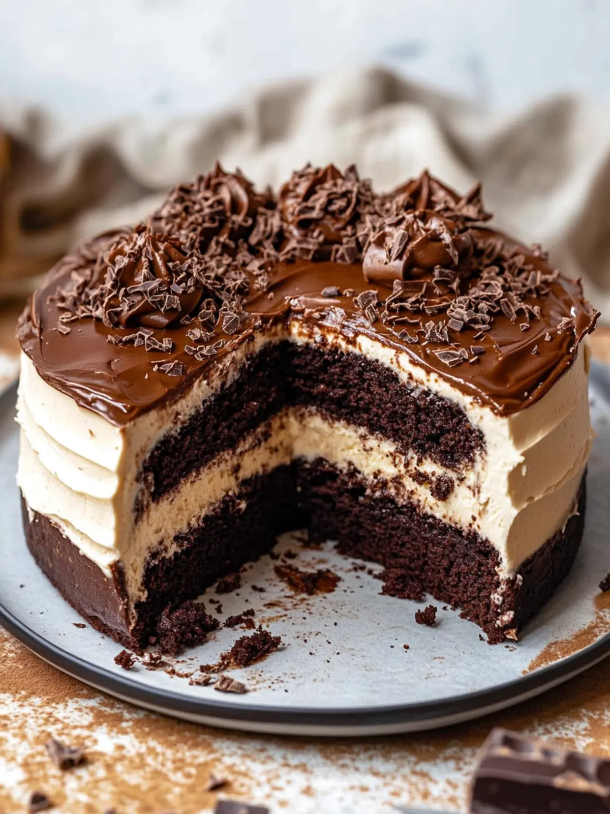 Decadent Chocolate Tiramisu Fudge Cake That Will Impress You 3 Chocolate Tiramisu Fudge Cake