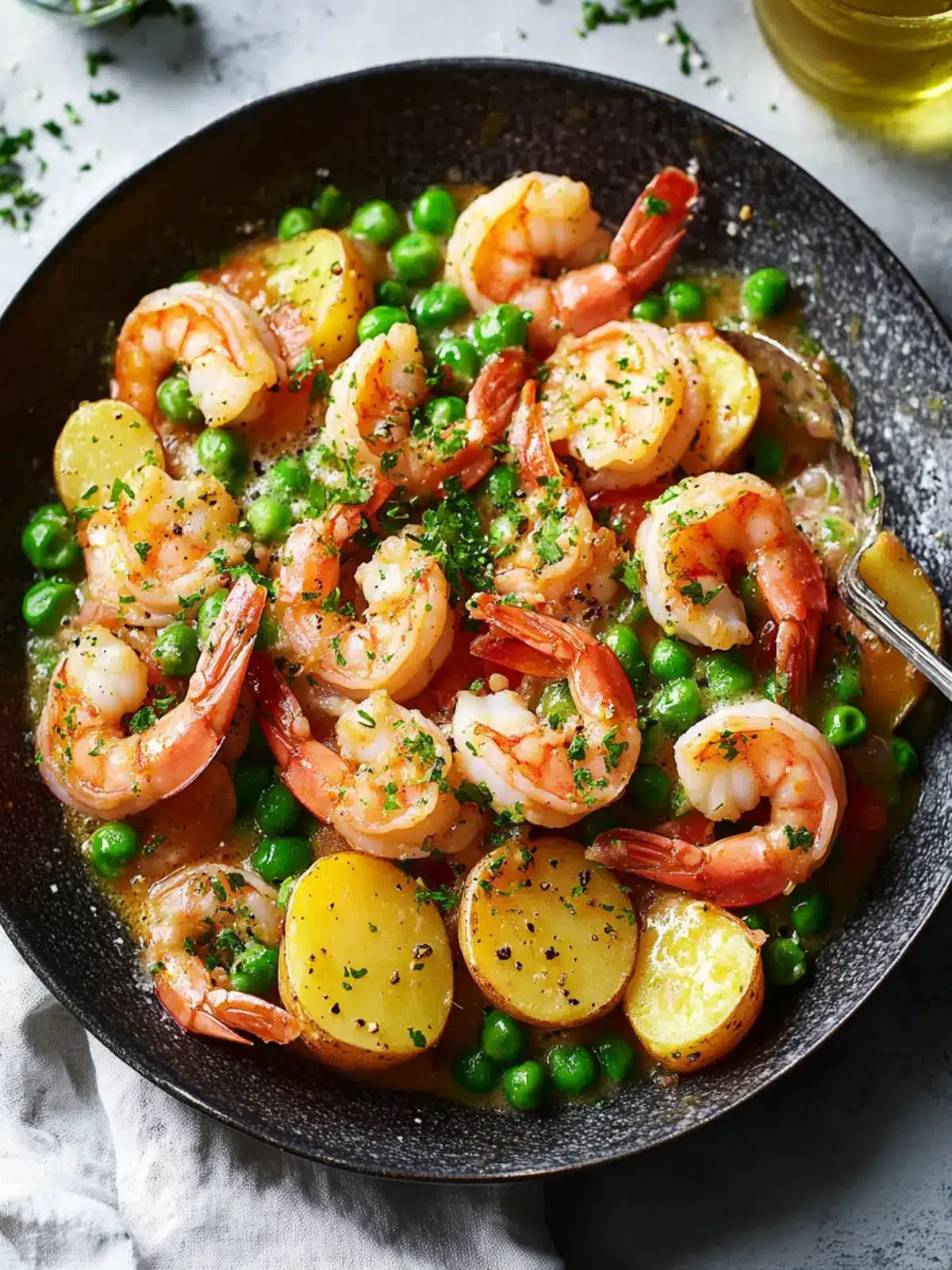 Buttery Shrimp with Peas and Potatoes for Cozy Nights 4 Buttery Shrimp with Peas and Potatoes