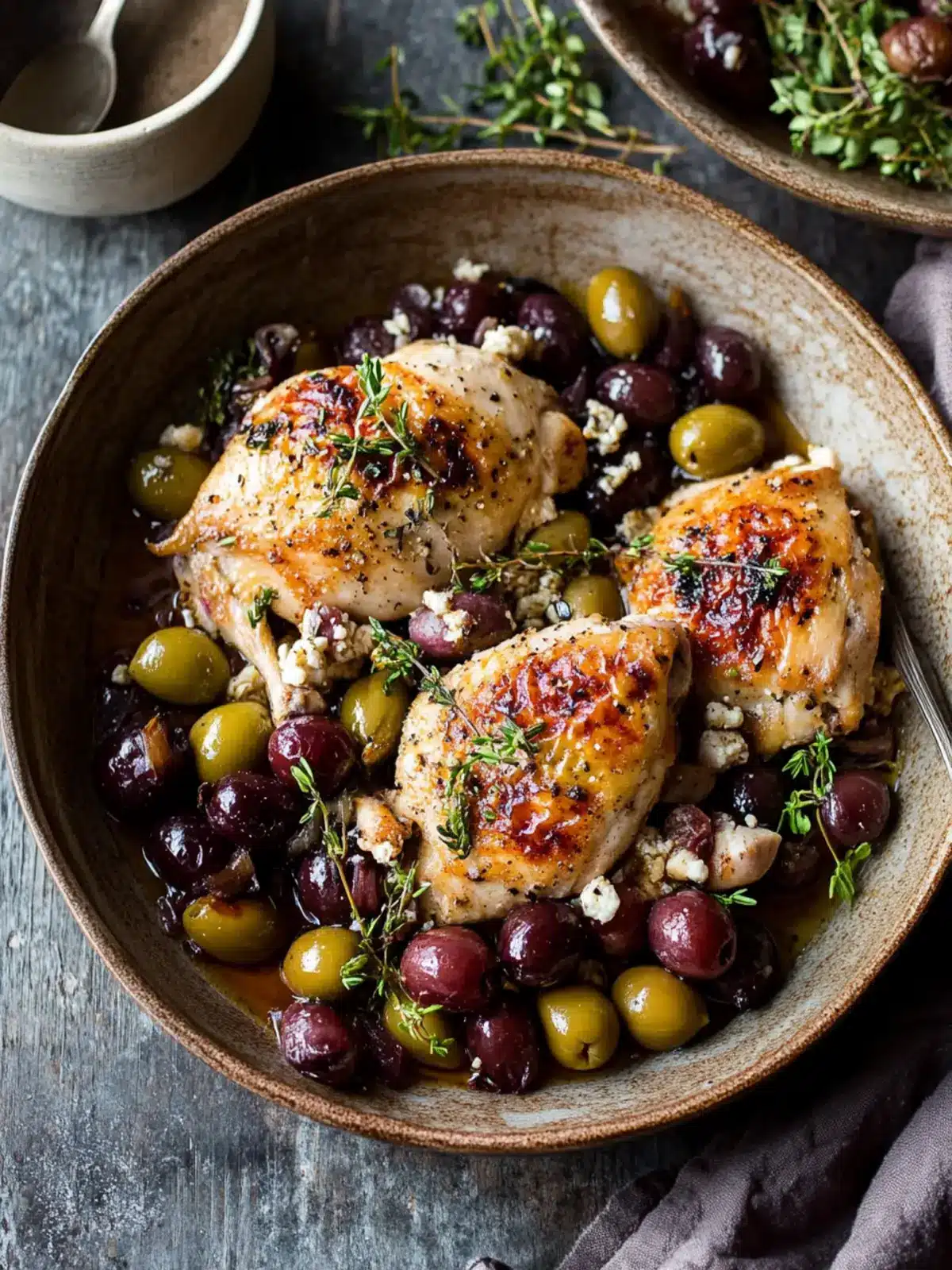 Savory Pan-Roasted Chicken with Grapes & Olives Delight 3 Pan-Roasted Chicken with Grapes & Olives