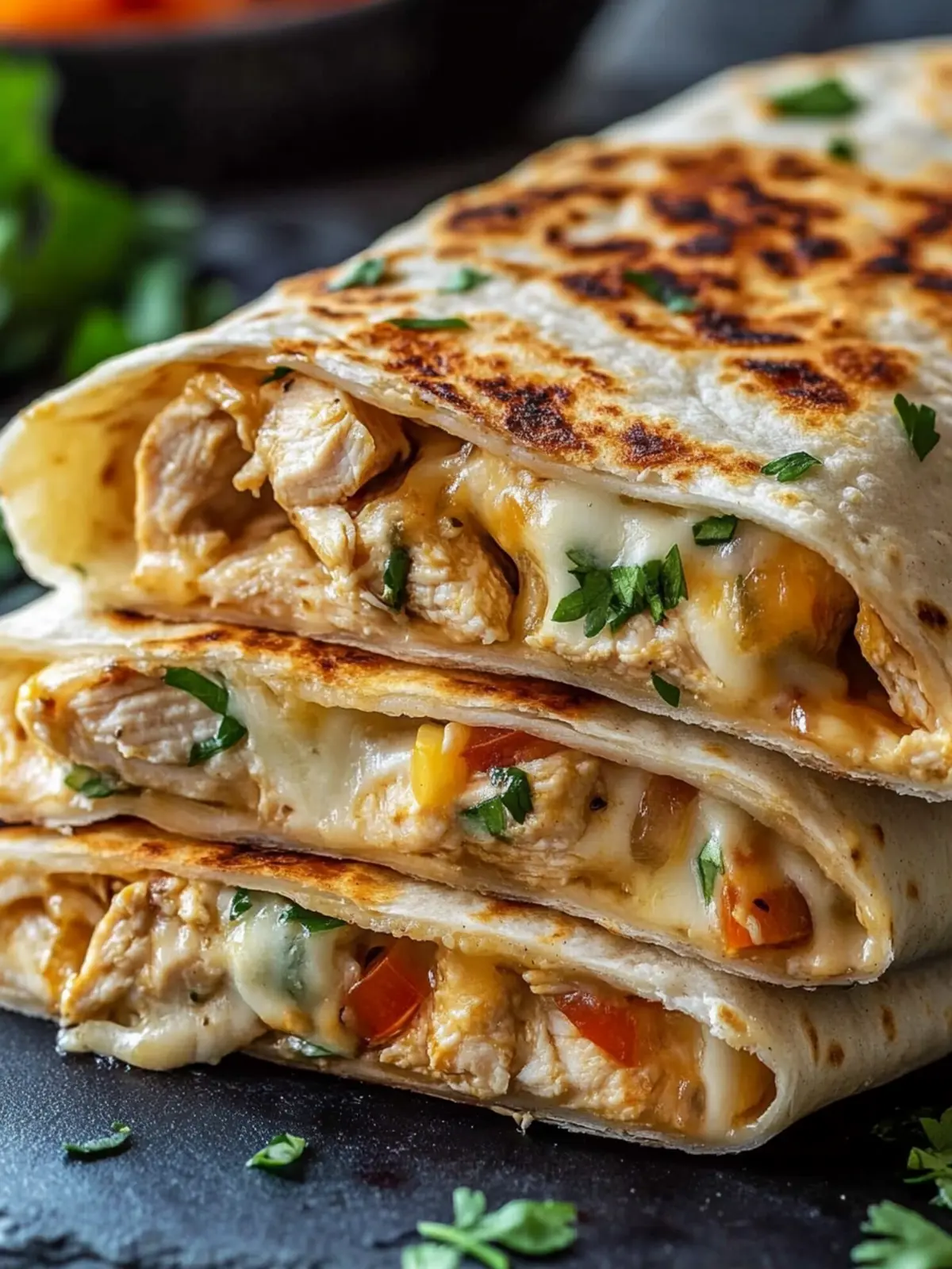 Cheesy Garlic Chicken Wraps: Quick Comfort Food Delight 4 Cheesy Garlic Chicken Wraps