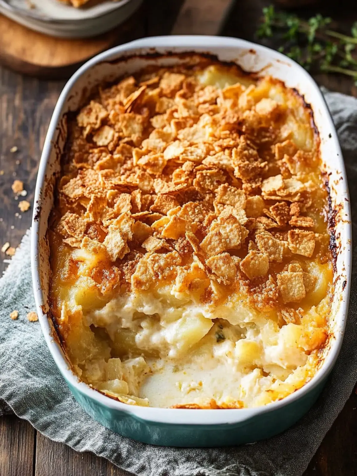 Ultimate Cheesy Potato Casserole with Buttery Ritz Crackers 5 Cheesy Potato Casserole with Buttery Ritz Crackers