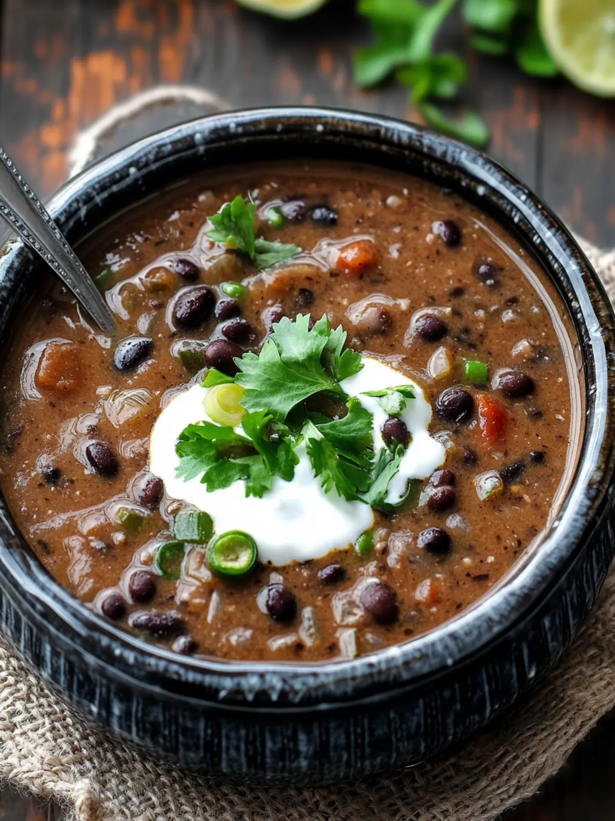 Soul-Warming Black Bean Soup with Flavorful Bacon Twist 5 Black Bean Soup