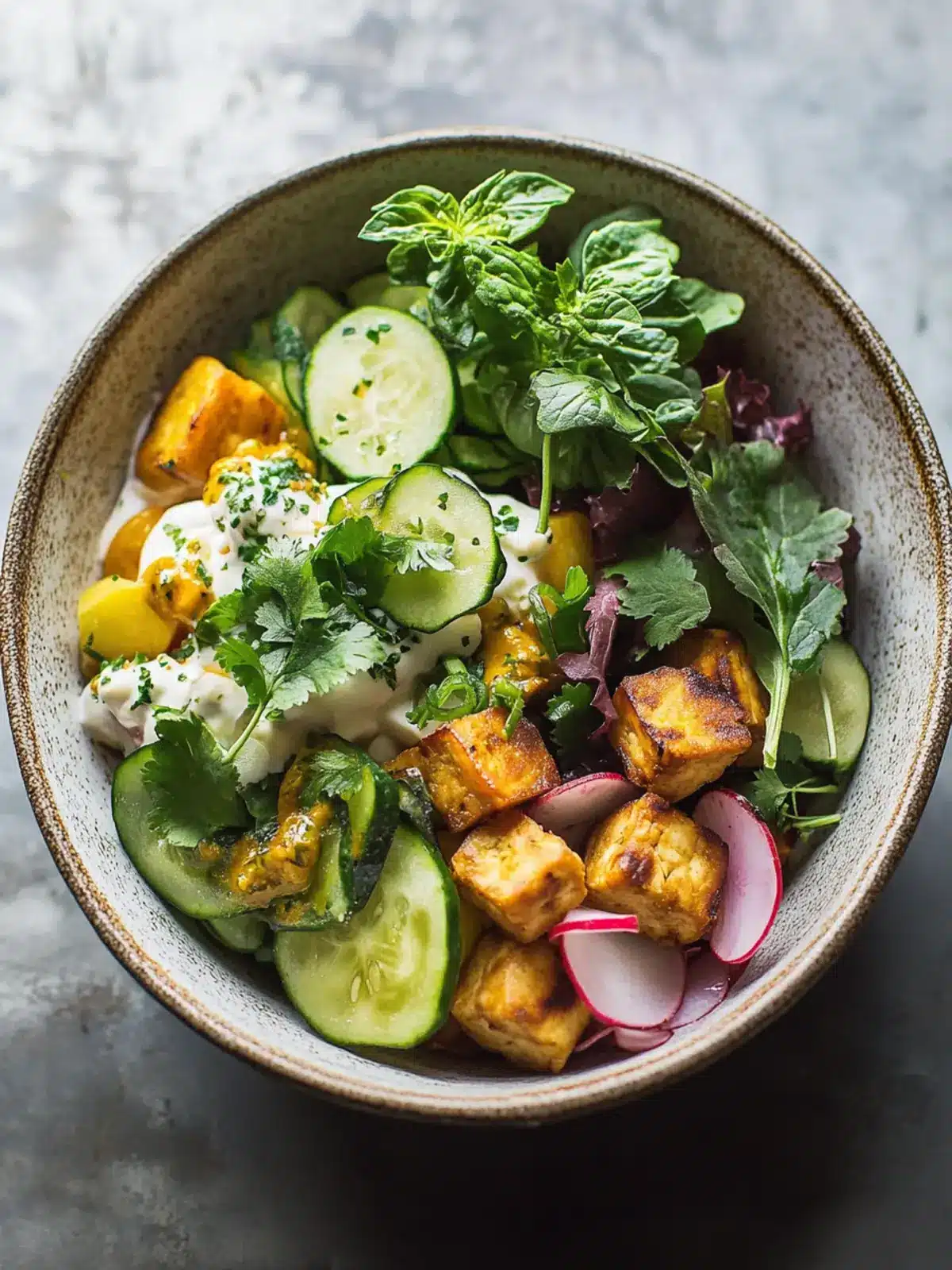 Savory Garden Tempeh Bowl for a Flavorful Home Feast 5 Garden Tempeh Bowl
