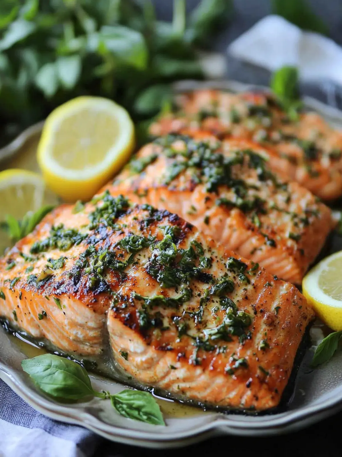 Savor the Flavor: Lemon Herb Grilled Salmon Recipe 3 Lemon Herb Grilled Salmon