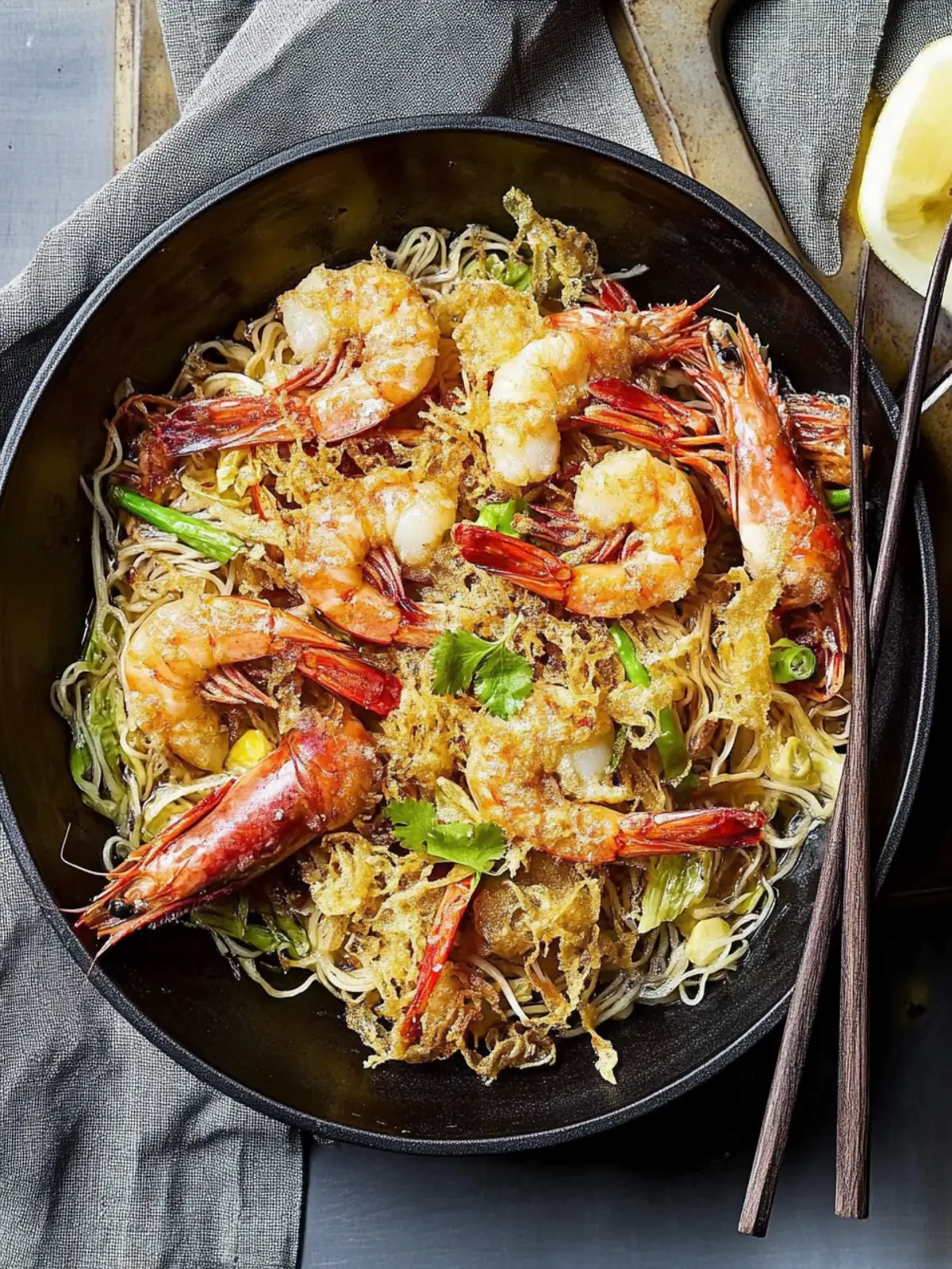 15-Minute Singapore-Style Noodles with Crispy Prawns Bliss 4 15-minute Singapore-style noodles with crispy prawns