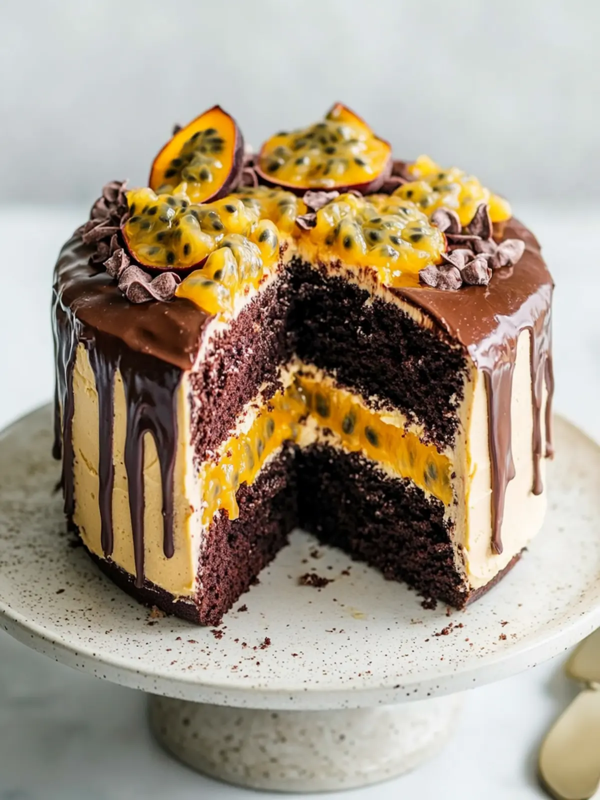 Decadent Chocolate & Passionfruit Layer Cake to Impress! 2 Chocolate & Passionfruit Layer Cake