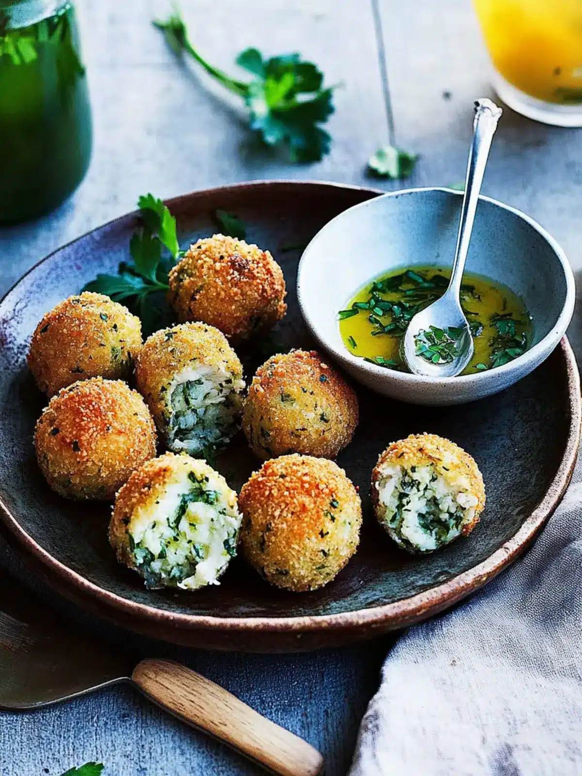 Irresistible Chicken Kiev Balls with Tarragon-Garlic Butter 3 Chicken Kiev balls with tarragon-garlic butter