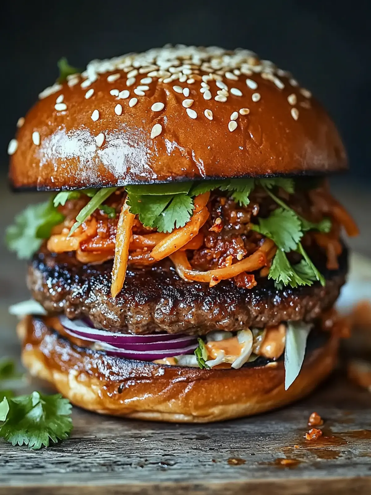 Korean BBQ Burger with Kimchi Slaw: Your Flavor Journey Awaits 2 Korean BBQ Burger with Kimchi Slaw