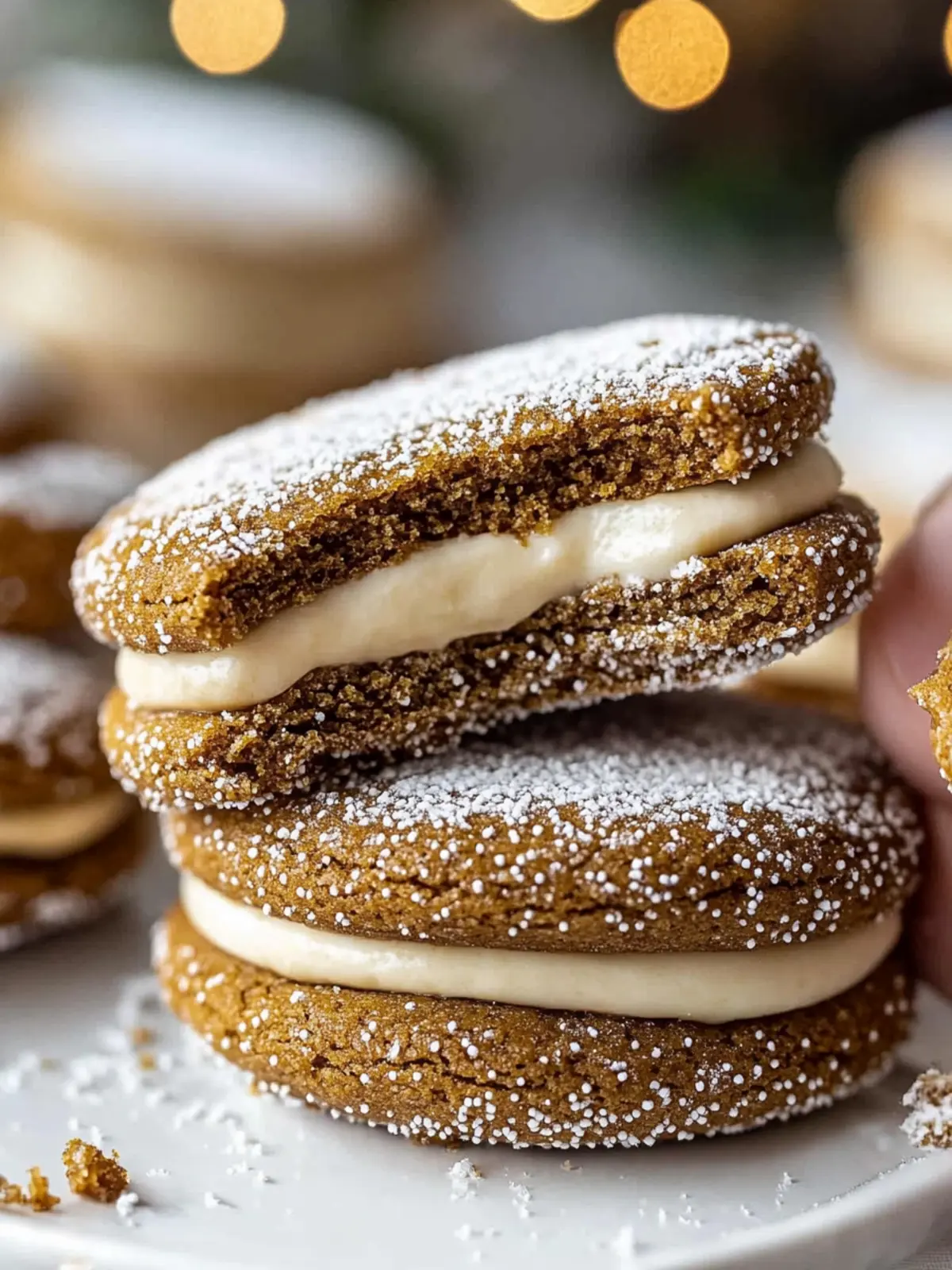 Gingerbread Sandwich Cookies with Dreamy Buttercream Frosting 3 Gingerbread Sandwich Cookies