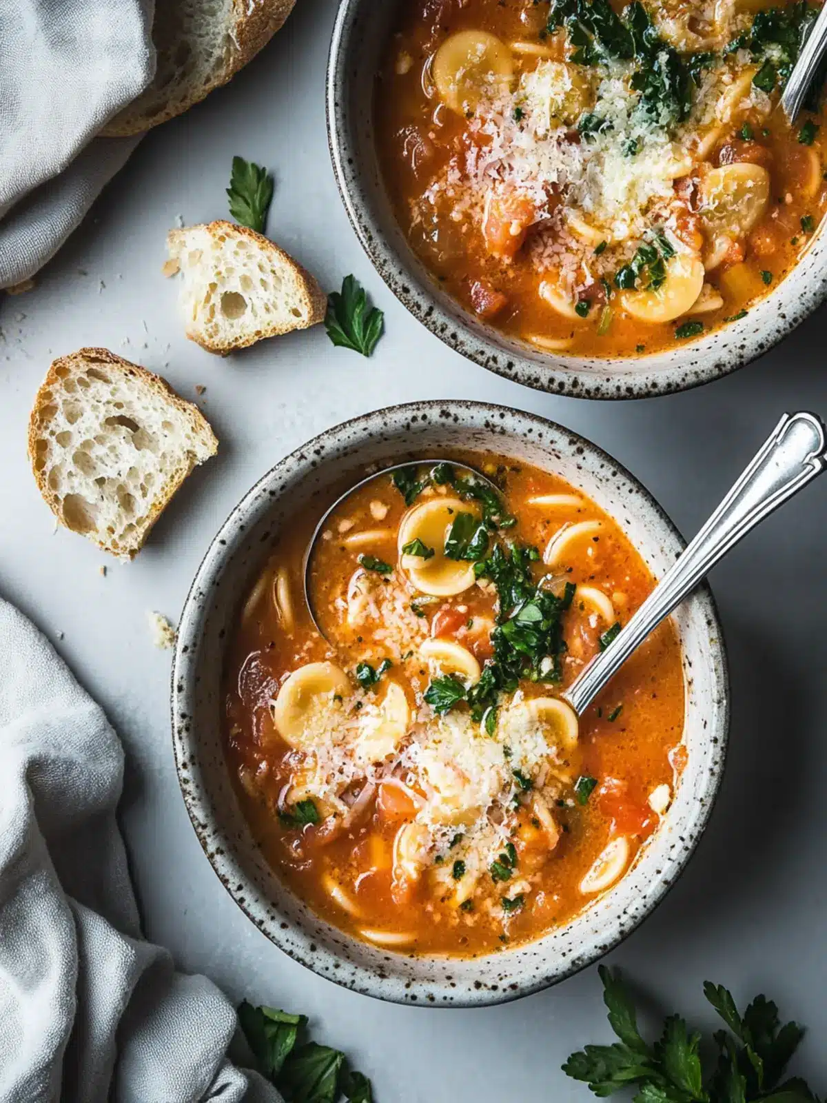 Irresistible Butter Onion Tomato Soup with Pasta and Parmesan 4 Butter Onion Tomato Soup with Pasta and Parmesan