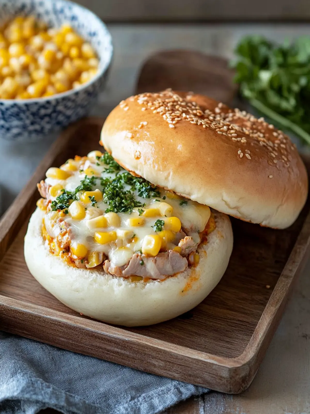 Savory Tuna Bun with Corn and Mozzarella Cheese Delight 4 Tuna Bun with Corn and Mozzarella Cheese
