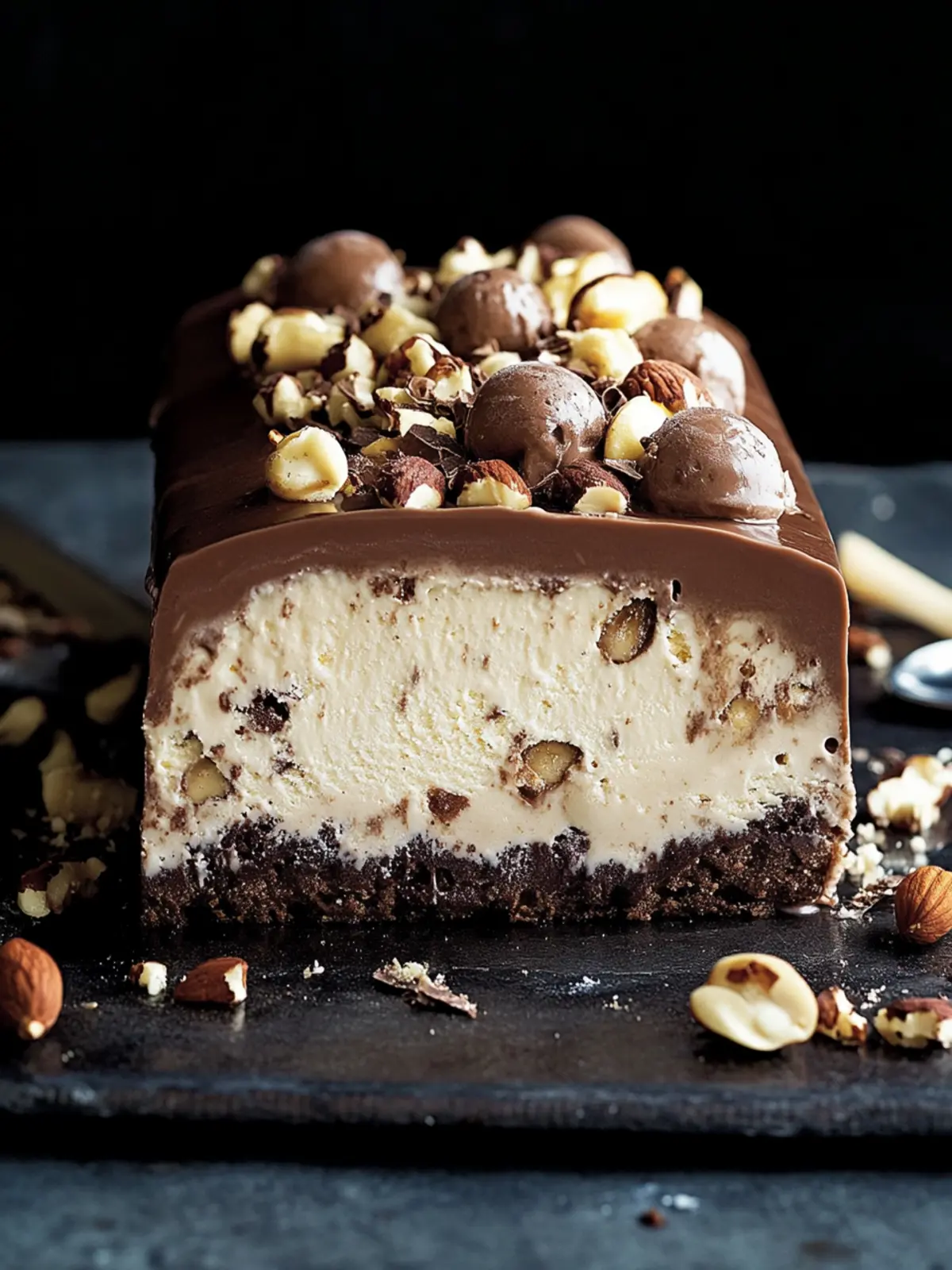 Decadent Hazelnut Chocolate Ice Cream Terrine Delight 3 Hazelnut chocolate ice cream terrine