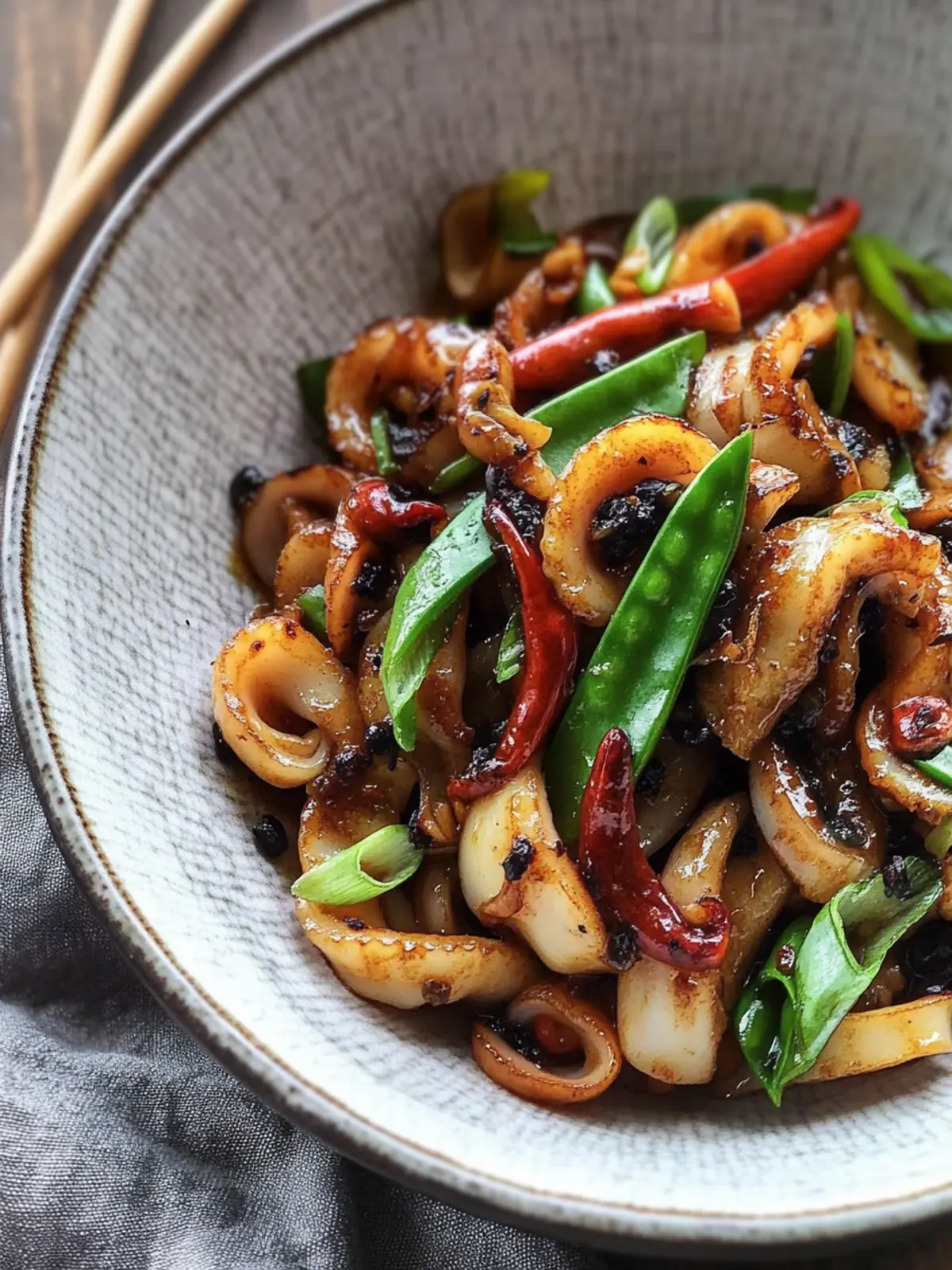 Stir-Fried Squid with Black Bean Sauce for a Flavor Explosion 4 Stir-Fried Squid with Black Bean Sauce