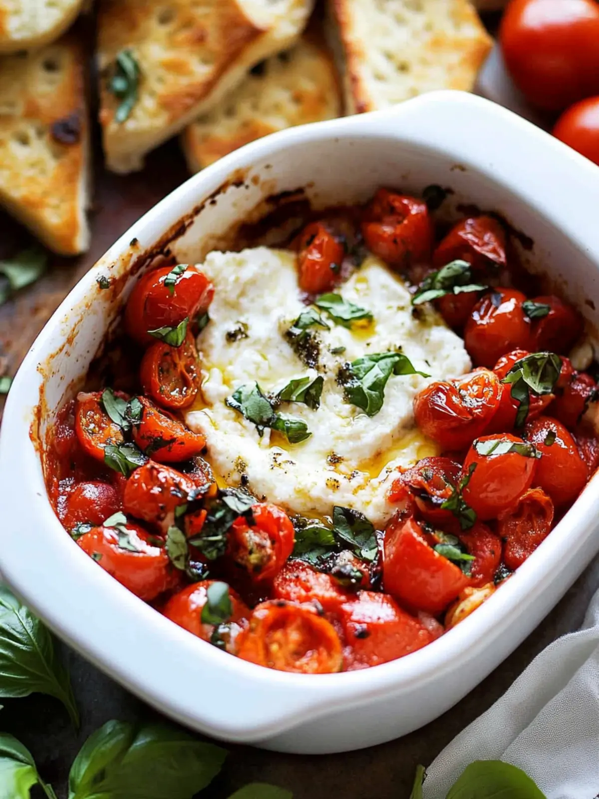 Irresistible Baked Goat Cheese Bruschetta Dip for Home Entertaining 3 Baked Goat Cheese Bruschetta Dip