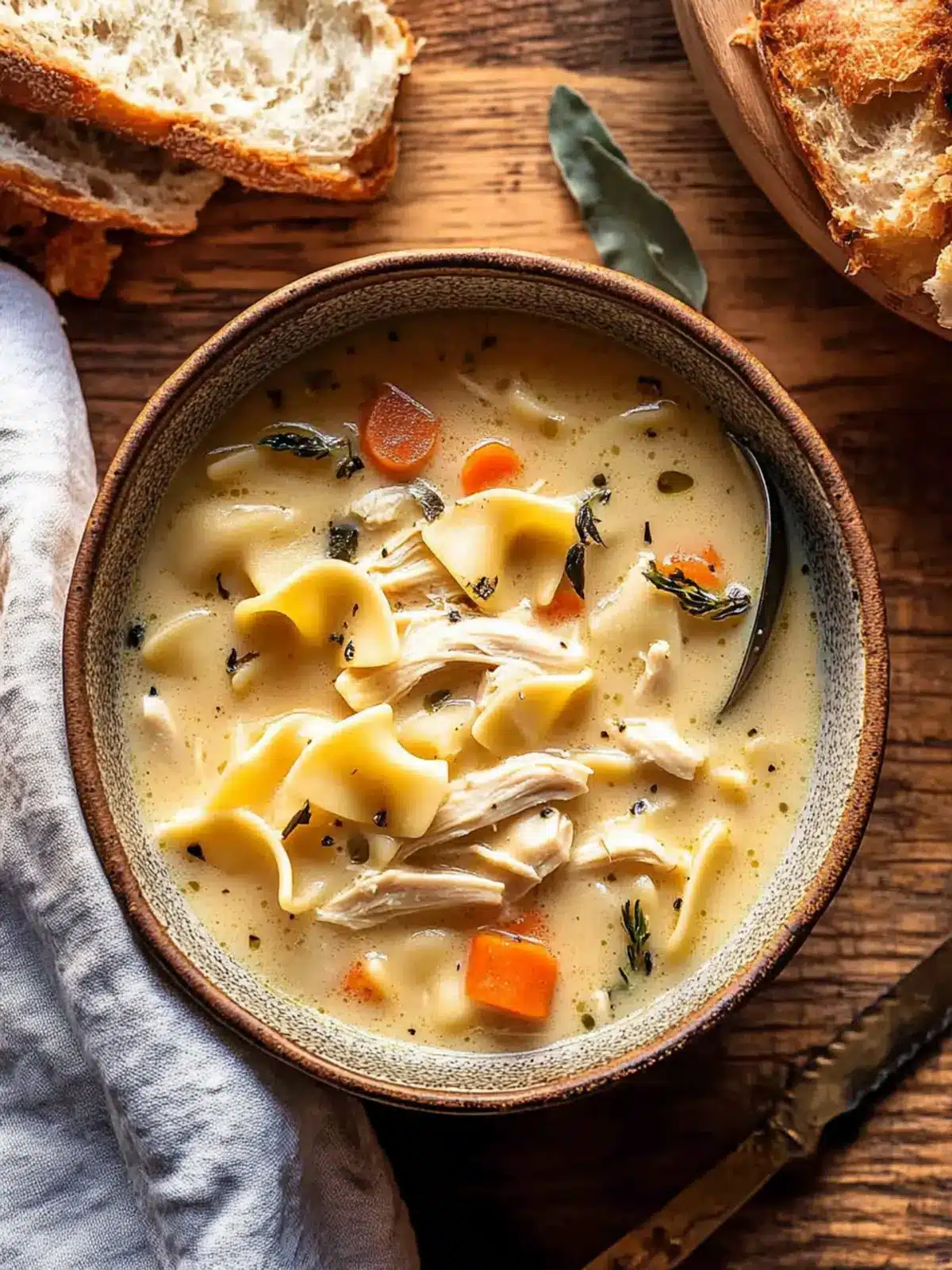 Comforting Creamy Homestyle Chicken Noodle Soup for Cozy Nights 2 Creamy Homestyle Chicken Noodle Soup