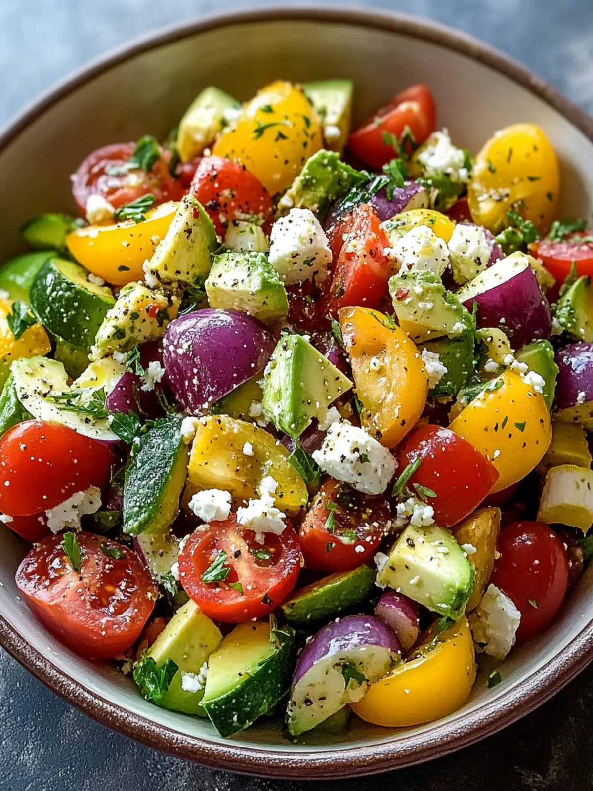 Zesty Mediterranean Avocado Salad: Quick, Healthy & Delicious! 4 Zesty Mediterranean Avocado Salad