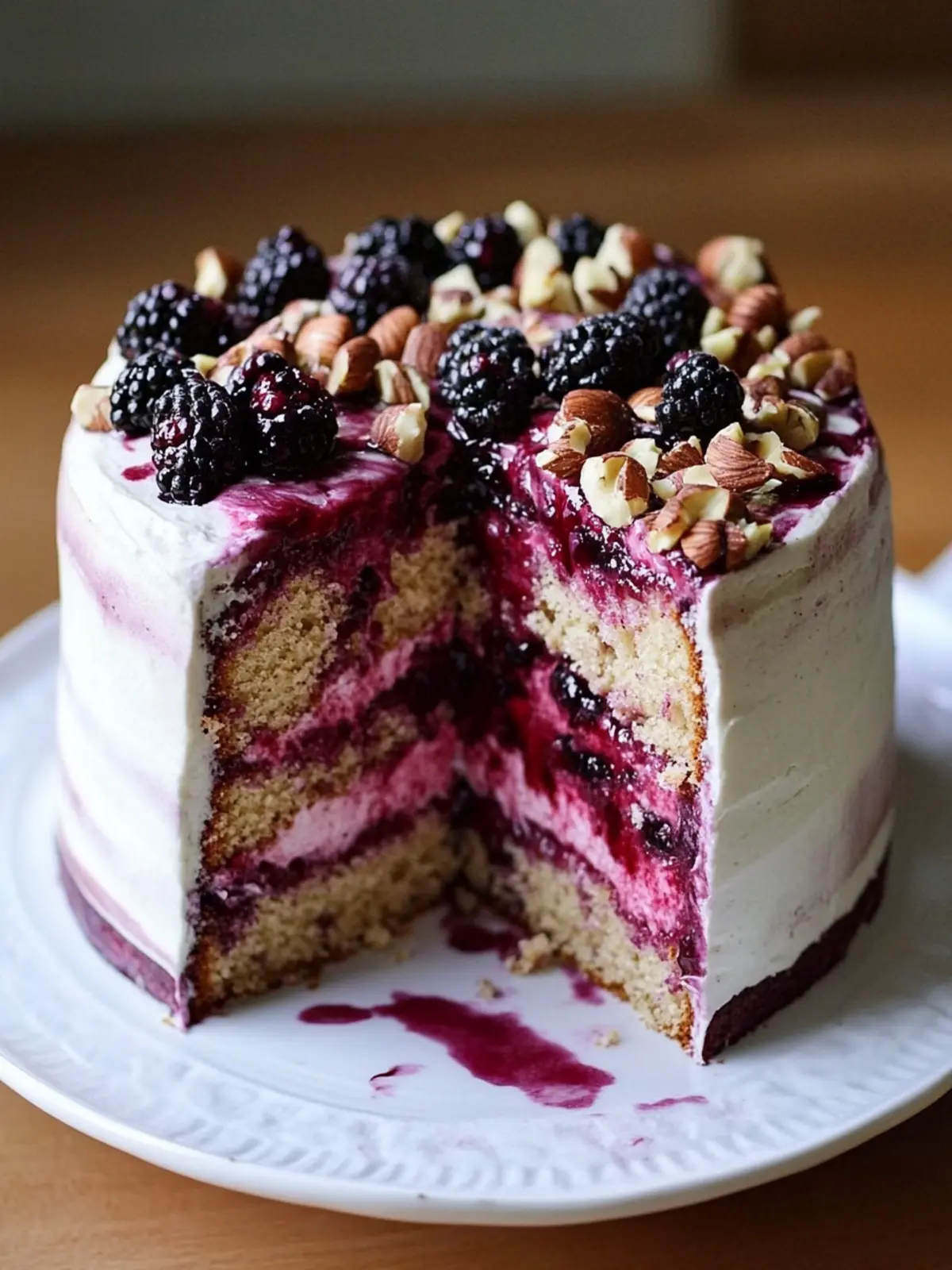 Indulge in Blackberry Hazelnut Layer Cake Bliss Today 2 Blackberry Hazelnut Layer Cake