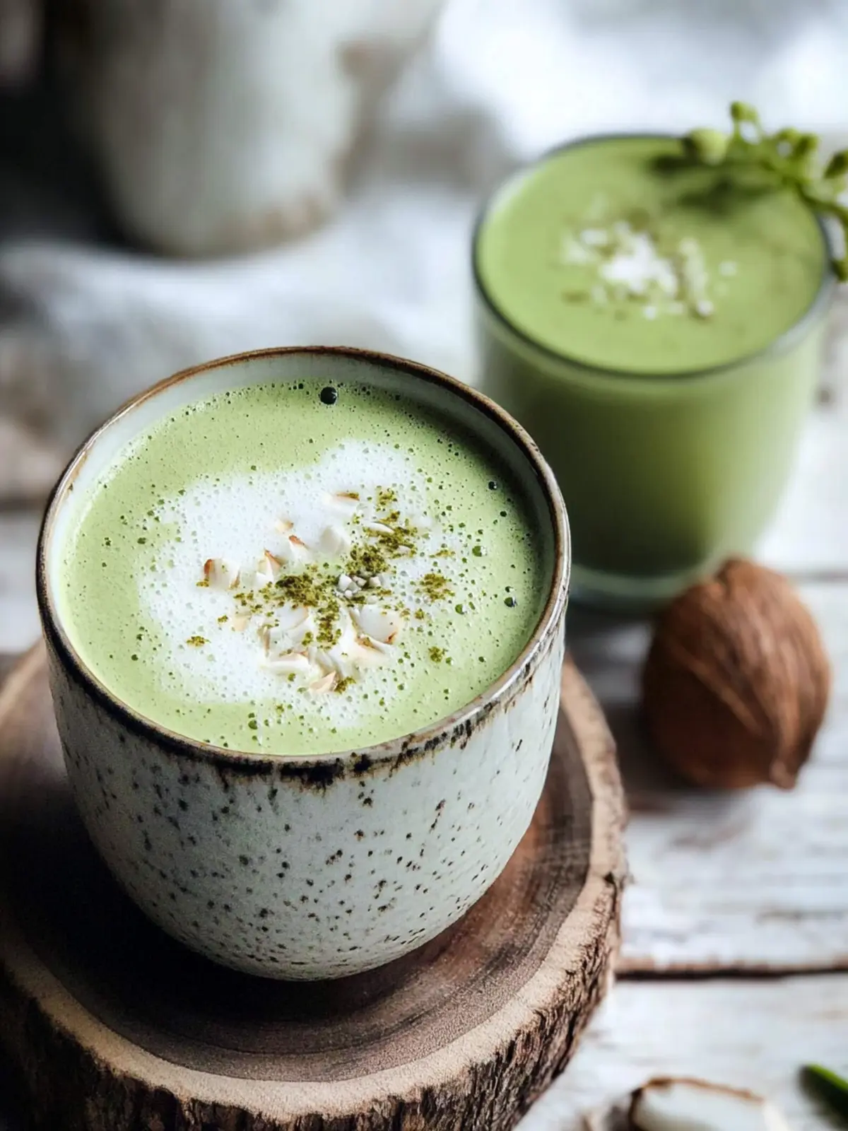 Vegan Coconut Almond Matcha Latte for Cozy Mornings 2 Vegan Coconut Almond Matcha Latte