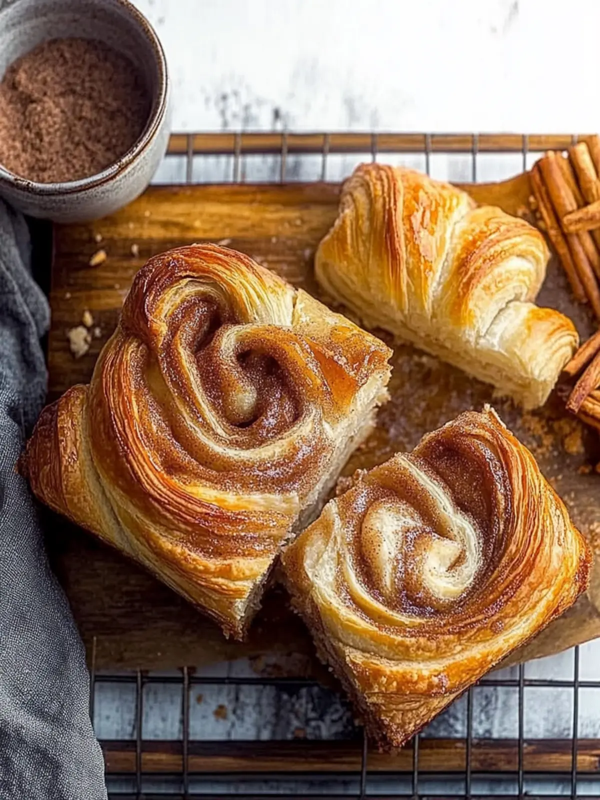 Delicious Easy Swirled Cinnamon Sugar Croissant Loaf Recipe 2 Easy Swirled Cinnamon Sugar Croissant Loaf