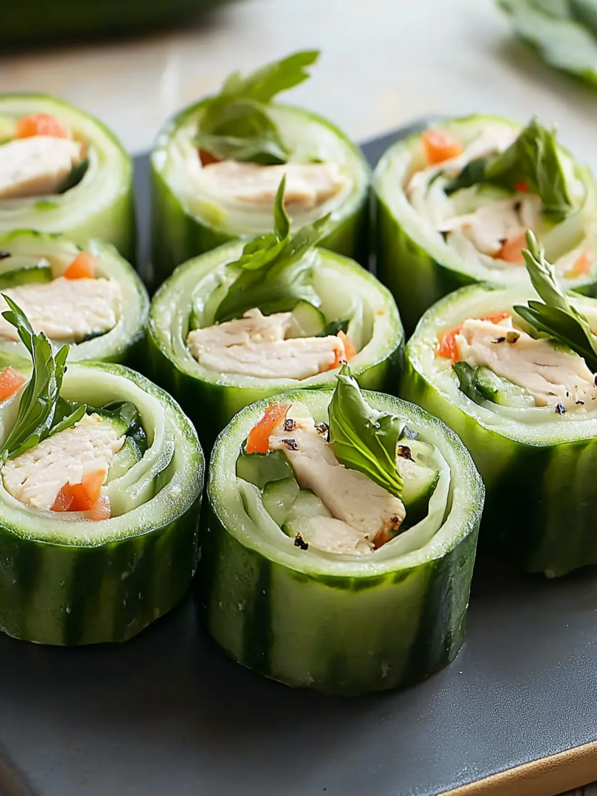 Turkey & Spinach Cucumber Roll Ups for a Refreshing Snack 2 Turkey & Spinach Cucumber Roll Ups