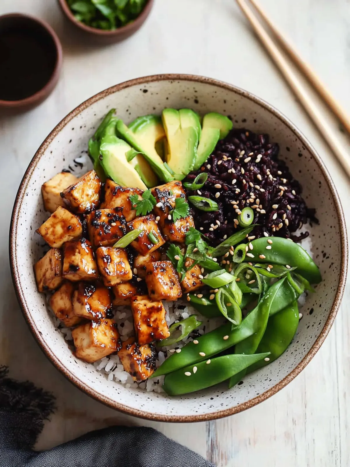 Crispy Tofu Black Rice Bowl: A Flavorful Vegan Delight 5 Crispy Tofu Black Rice Bowl