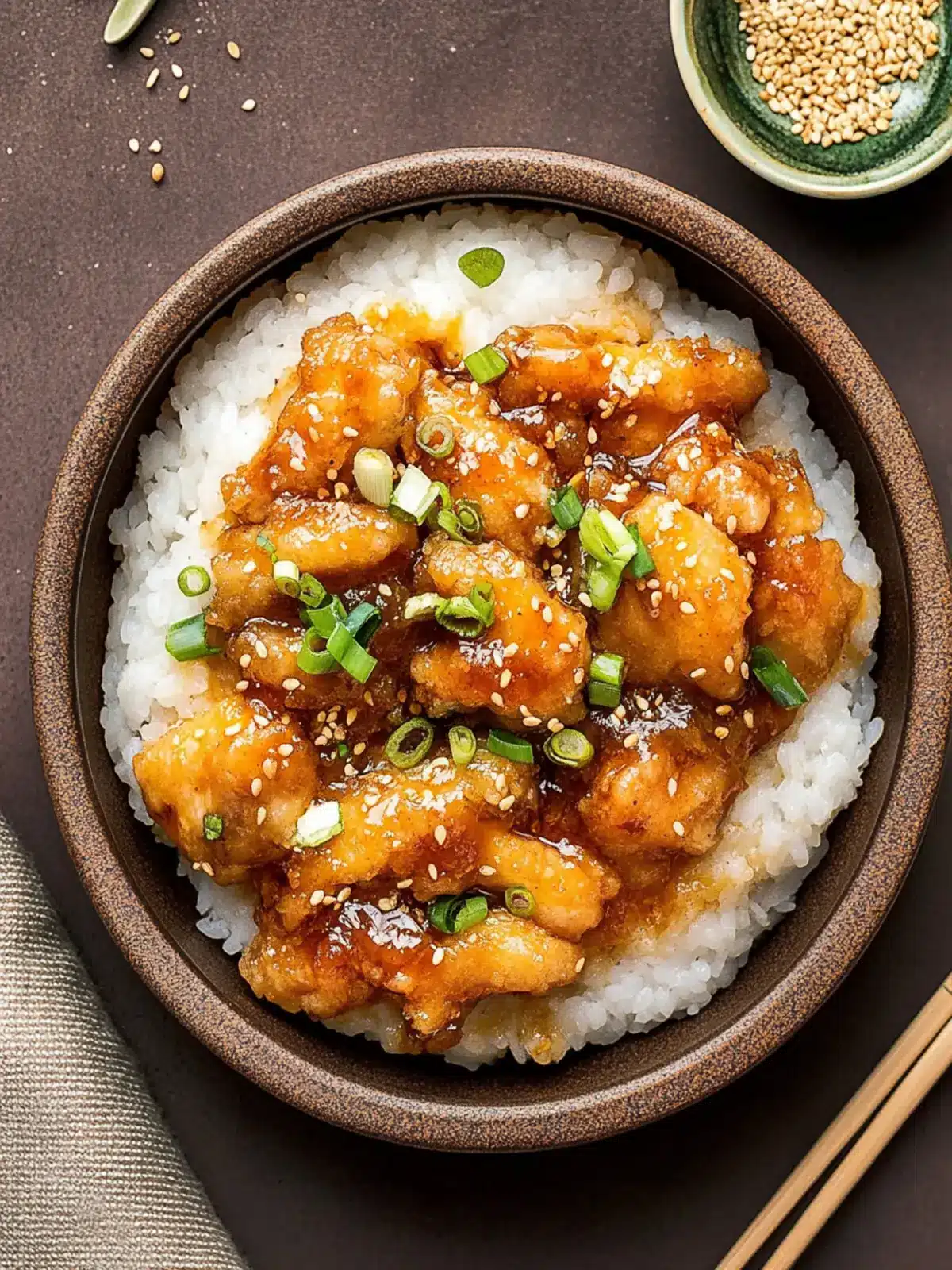 Savor the Flavor: General Tso's Chicken Oyakodon Delight 4 General Tso's Chicken Oyakodon