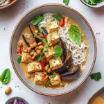 Irresistible Tofu and Aubergine Peanut Ramen Noodles Bliss 10 Tofu and Aubergine Peanut Ramen Noodles (Vegan Gluten-Free)