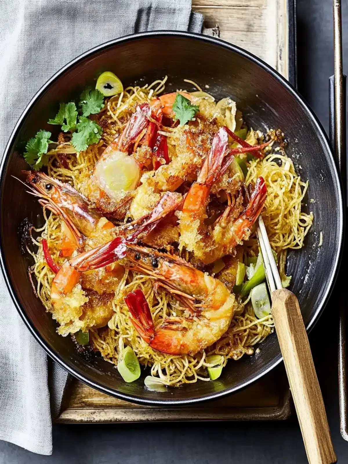 15-Minute Singapore-Style Noodles with Crispy Prawns Bliss 3 15-minute Singapore-style noodles with crispy prawns