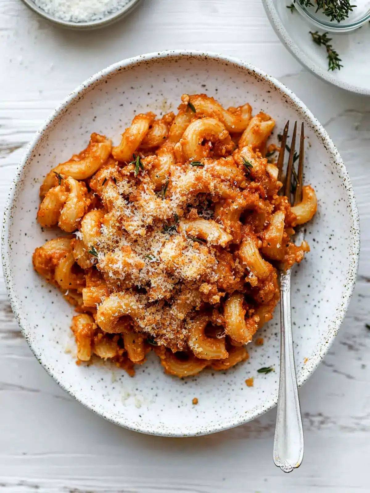 Creamy Vodka Sauce Pasta with Toasty Rosemary Breadcrumbs Bliss 4 Creamy Vodka Sauce Pasta with Toasty Rosemary Breadcrumbs