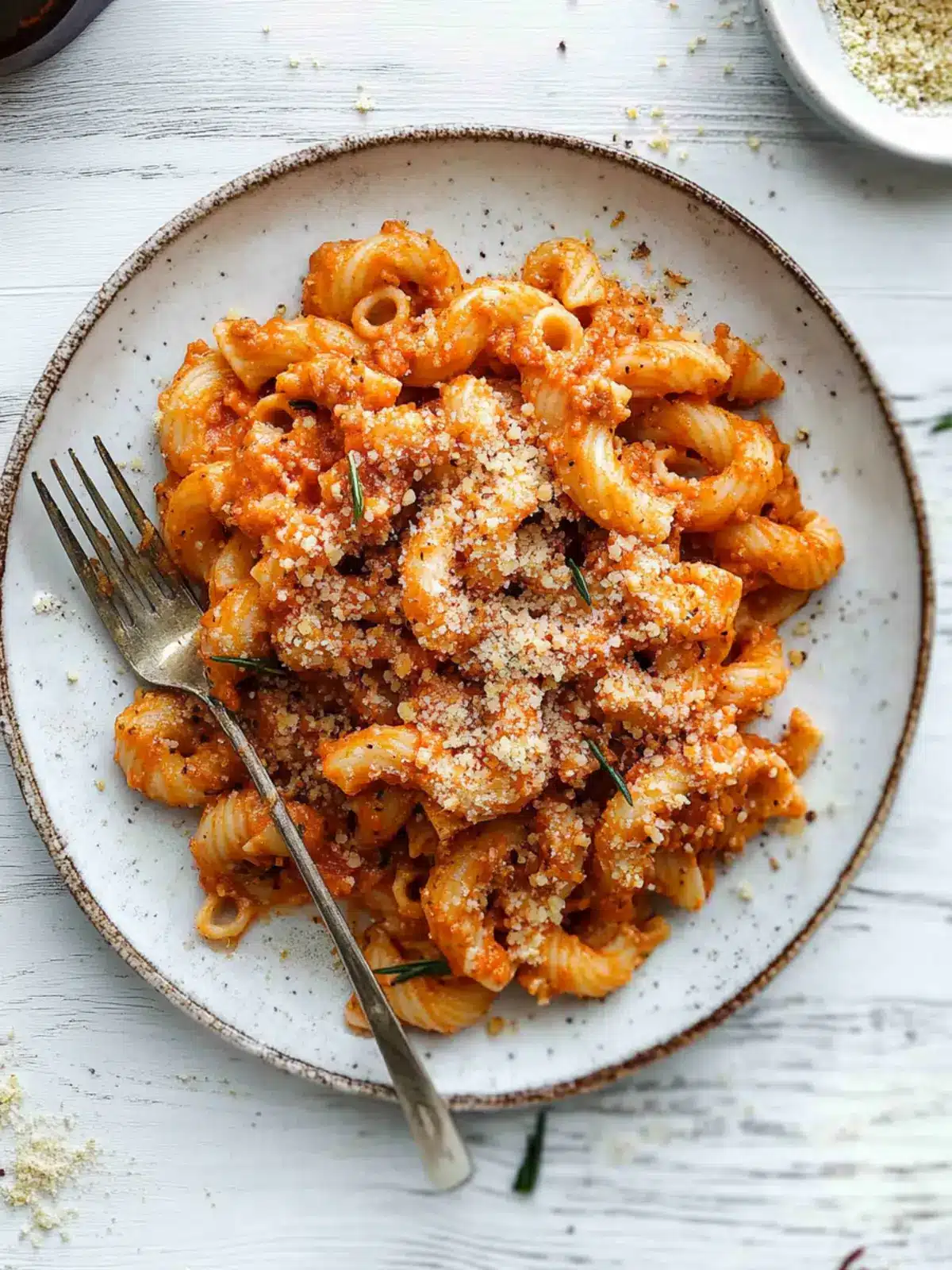 Creamy Vodka Sauce Pasta with Toasty Rosemary Breadcrumbs Bliss 2 Creamy Vodka Sauce Pasta with Toasty Rosemary Breadcrumbs