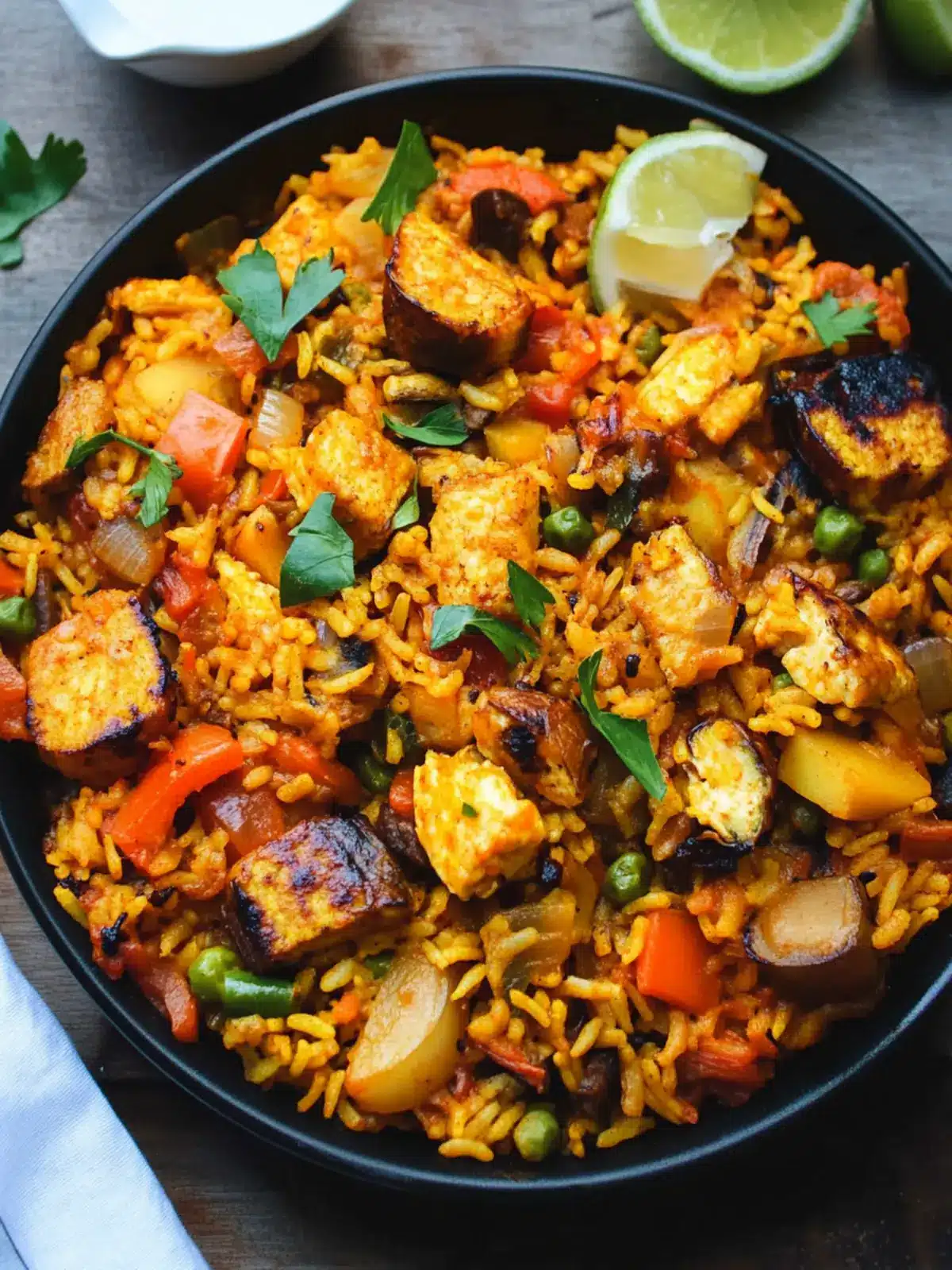 Vegan Paella Loaded with Flavor and Tofu Goodness 2 Vegan Paella