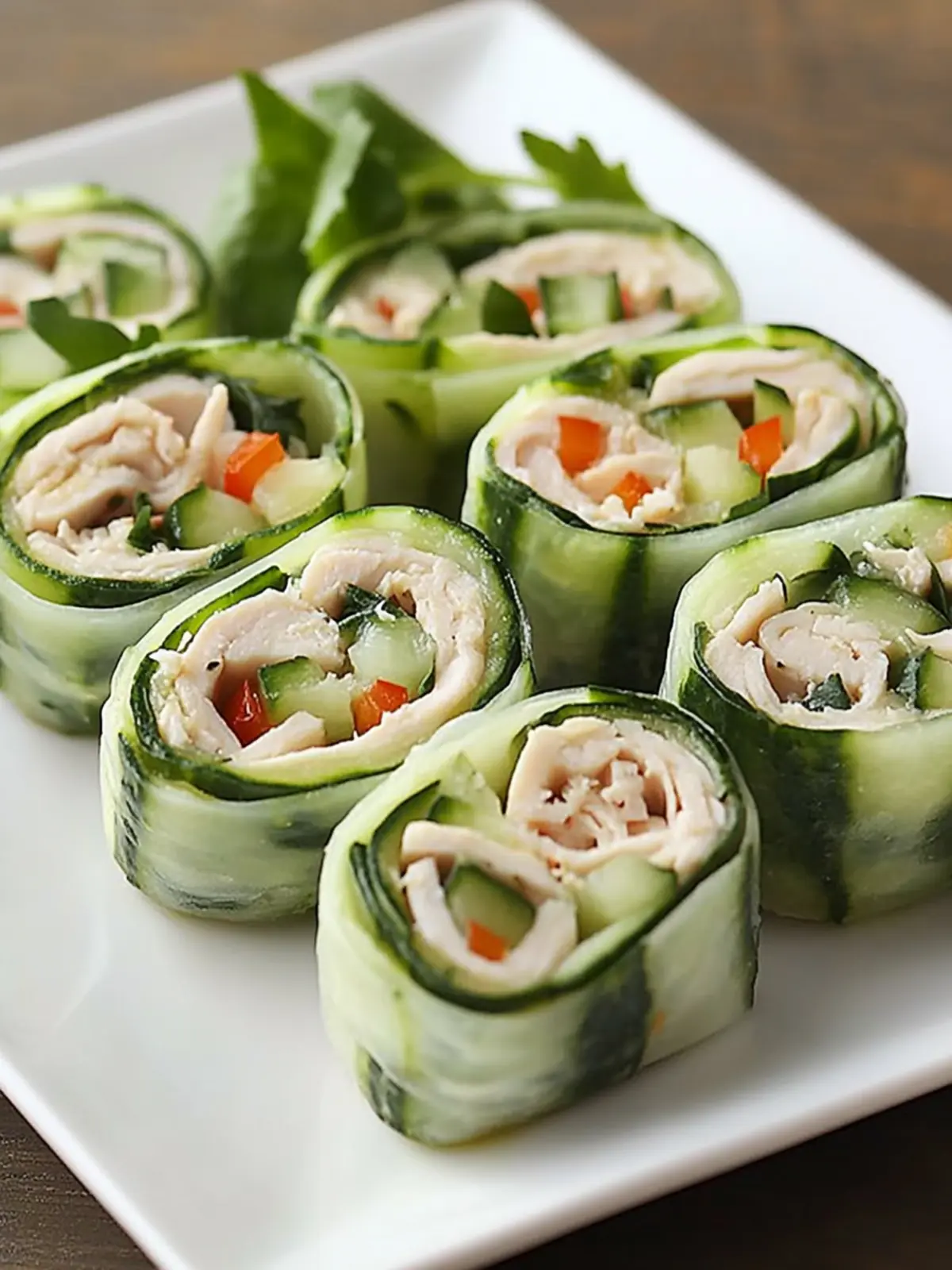 Turkey & Spinach Cucumber Roll Ups for a Refreshing Snack 5 Turkey & Spinach Cucumber Roll Ups