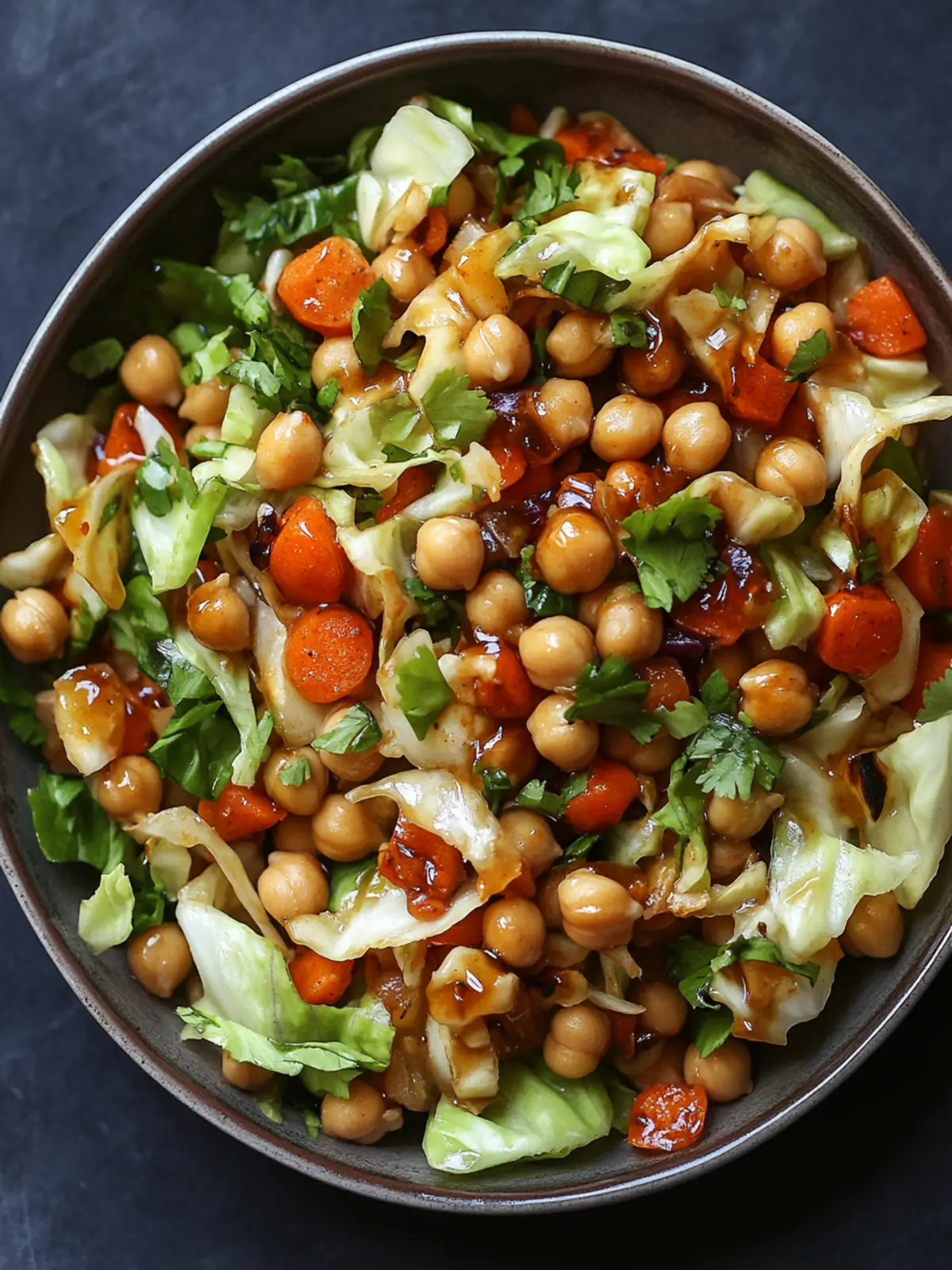 Spicy Glazed Chickpea Napa Cabbage Salad That's Pure Bliss 3 Spicy Glazed Chickpea Napa Cabbage Salad