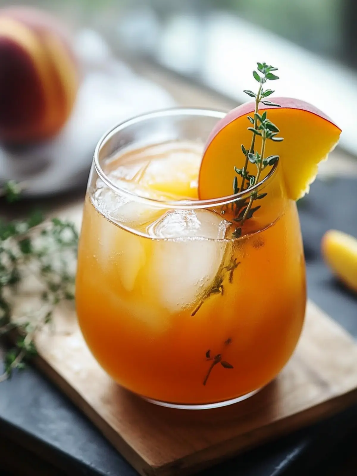 Peach Thyme Iced Tea: A Refreshing Summer Sip You'll Love 3 Peach Thyme Iced Tea