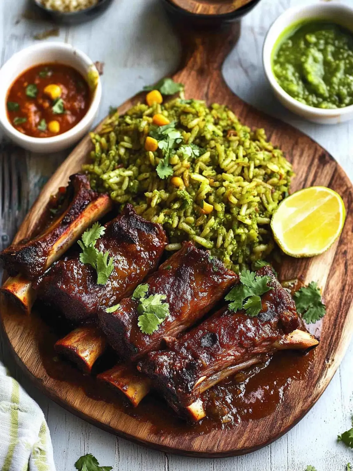 Fiery Fall Apart Mexican Beef Ribs with Zesty Green Rice 2 Fiery Fall Apart Mexican Beef Ribs with Green Mexican Rice